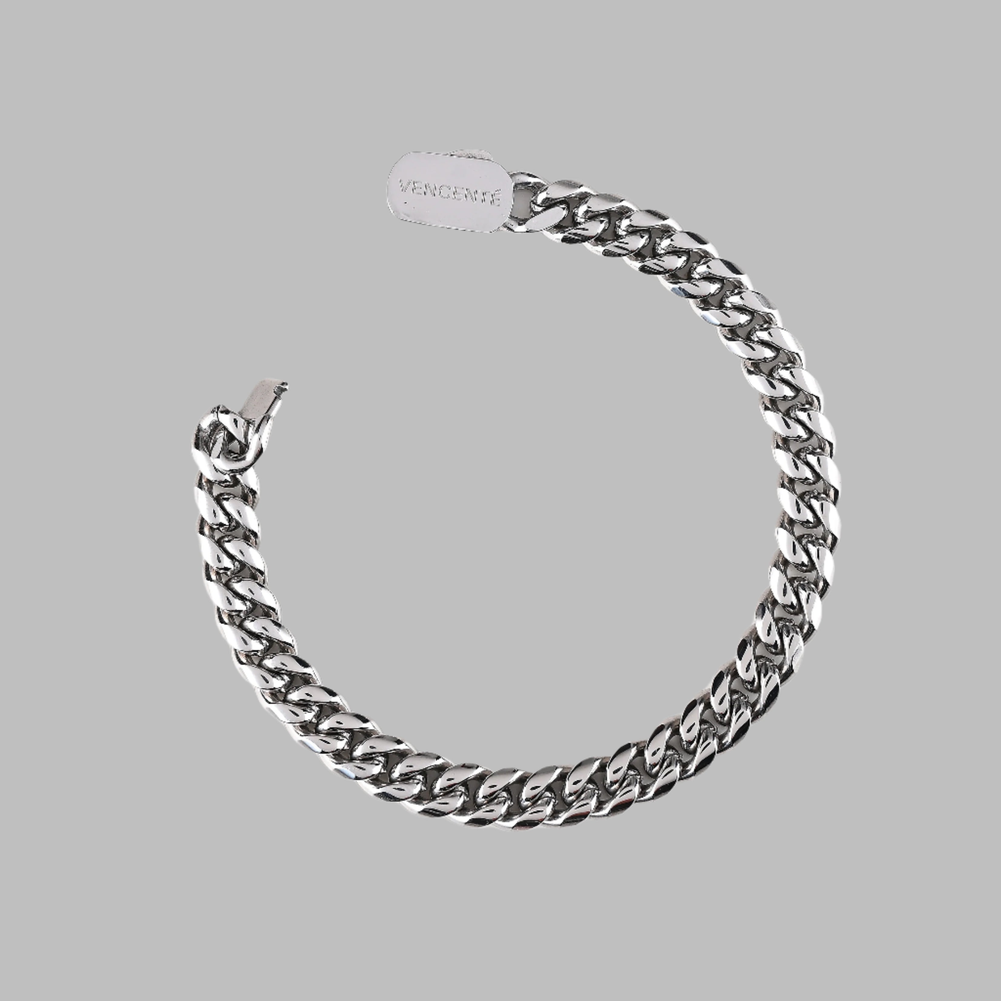 Cuban Bracelet 8MM (White Gold)