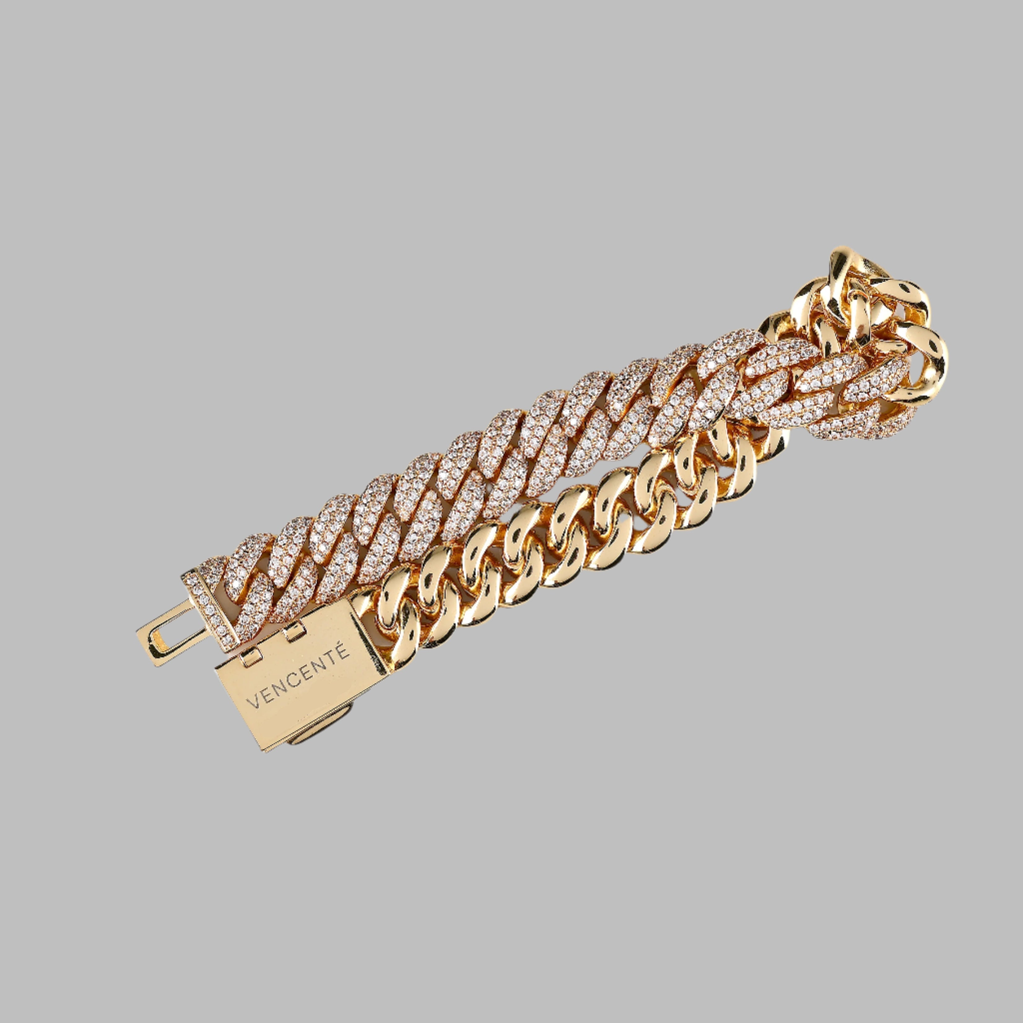 Iced Out Cuban Bracelet 10MM (Gold)