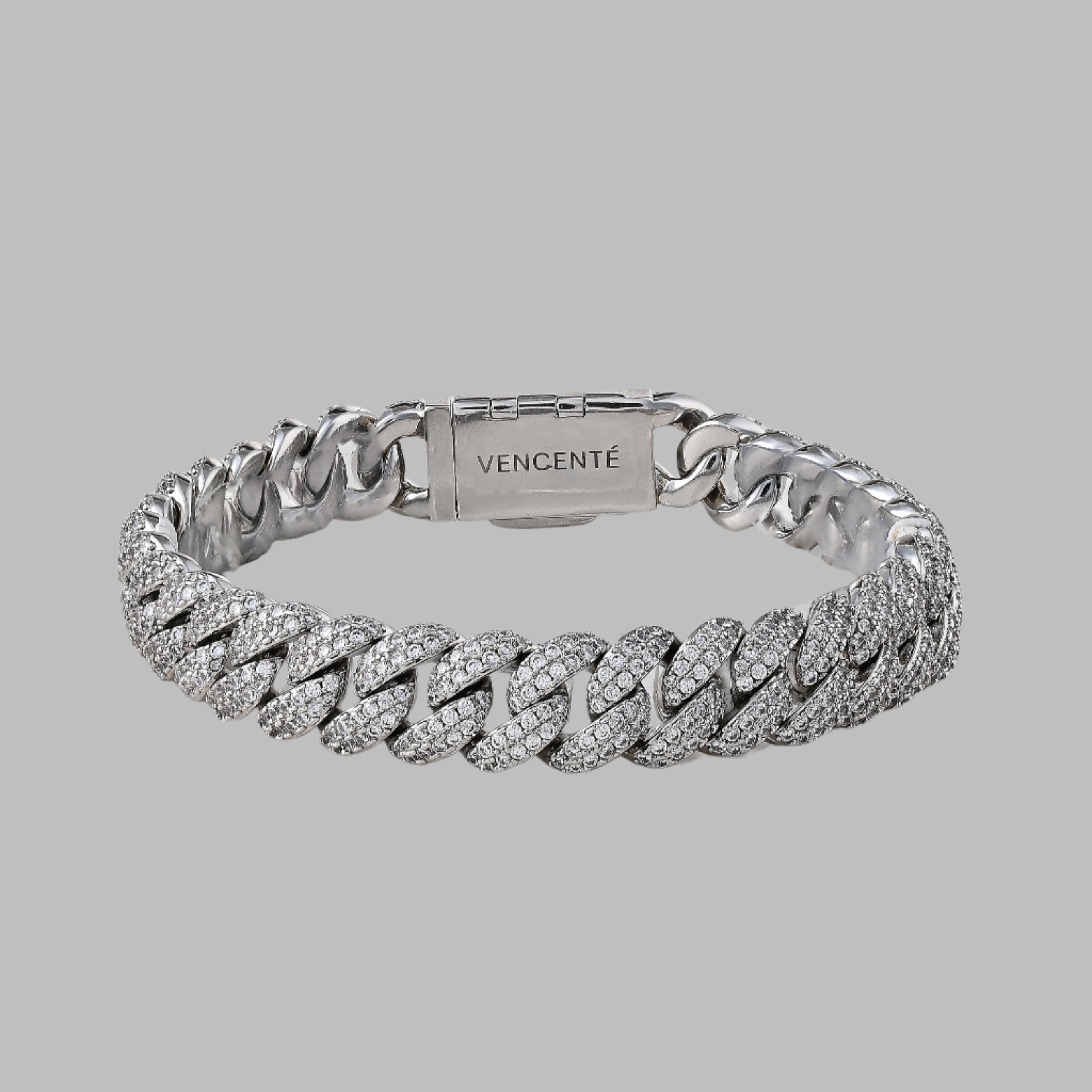 Iced Out Cuban Bracelet 10MM (White Gold)