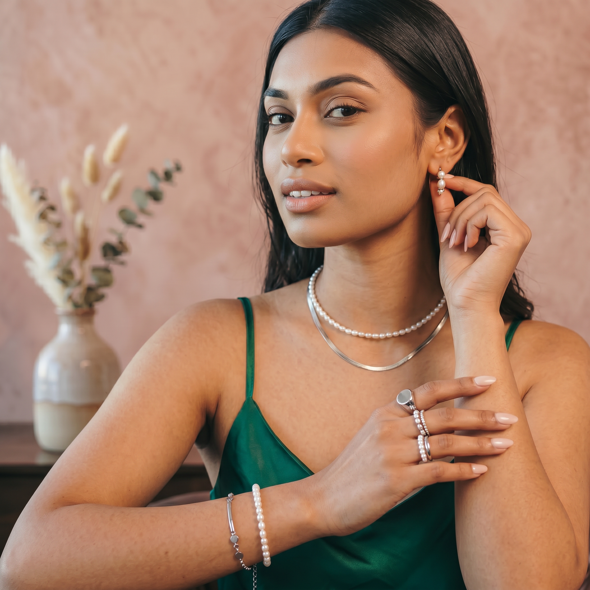 Freshwater Pearl Bracelet (White Gold)