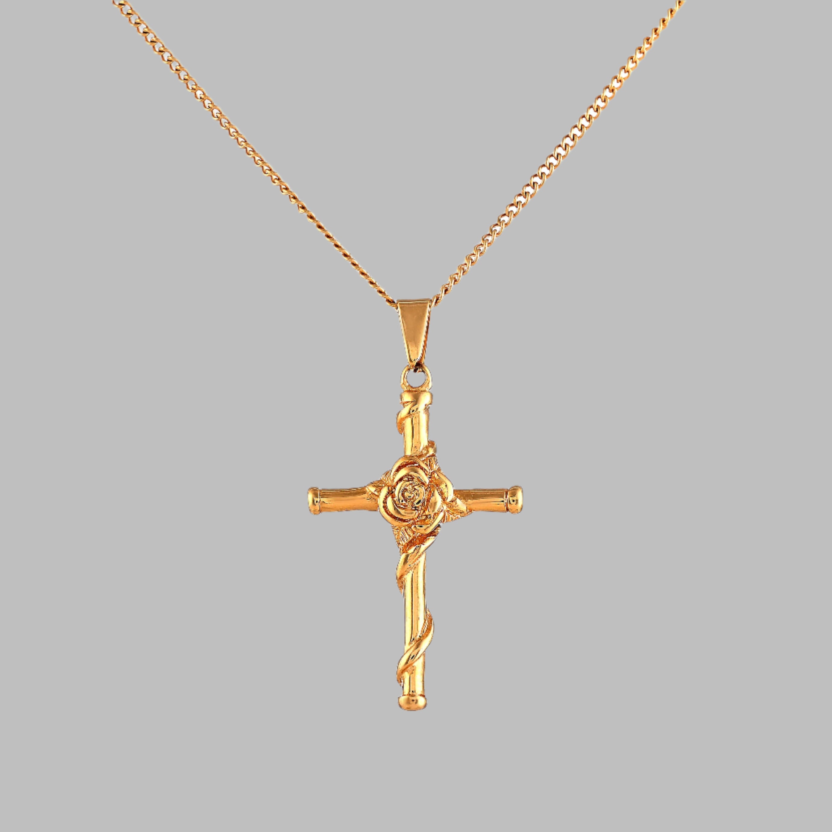 Sacred Rose Pendant (Gold)