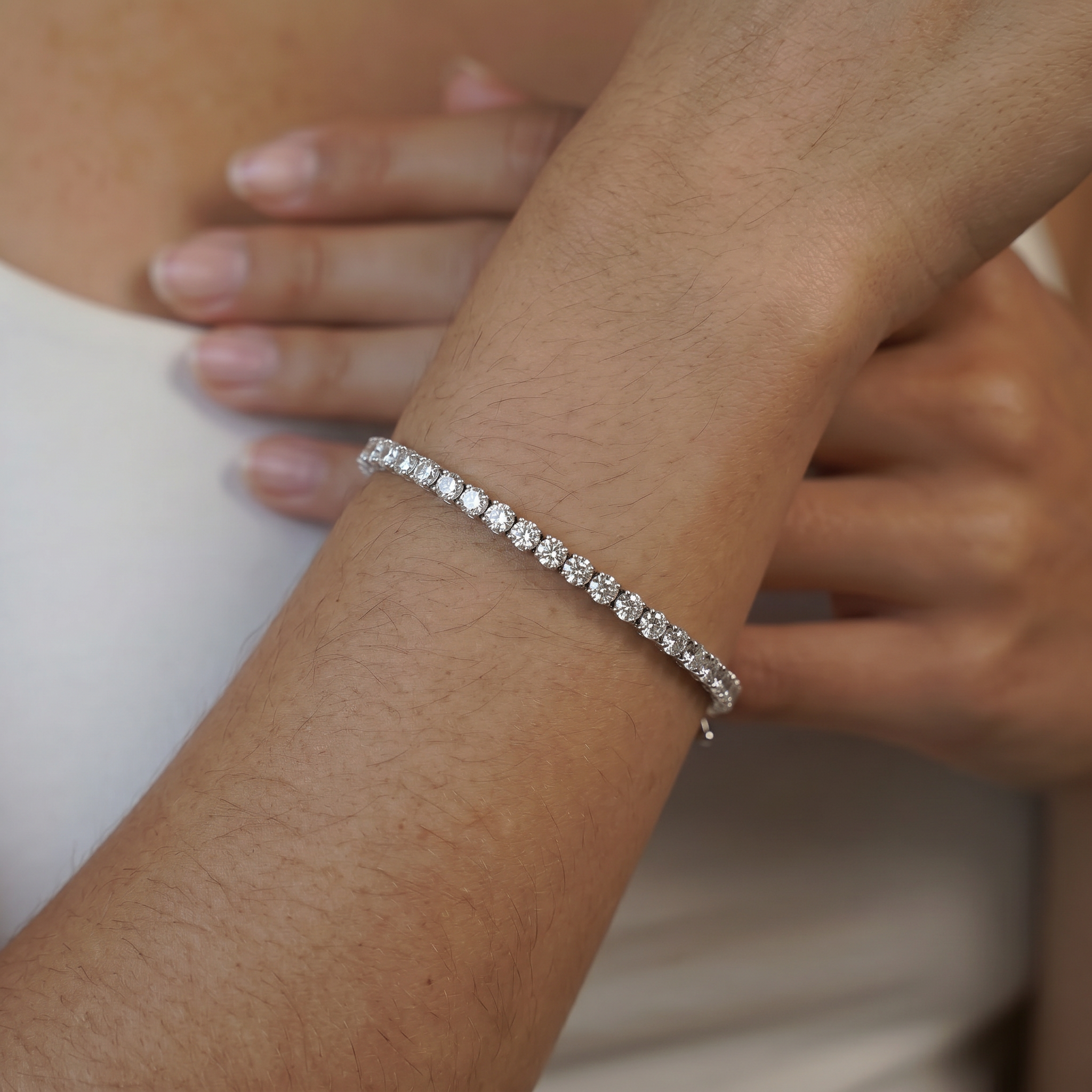 Women's Tennis Bracelet 3MM (White Gold)