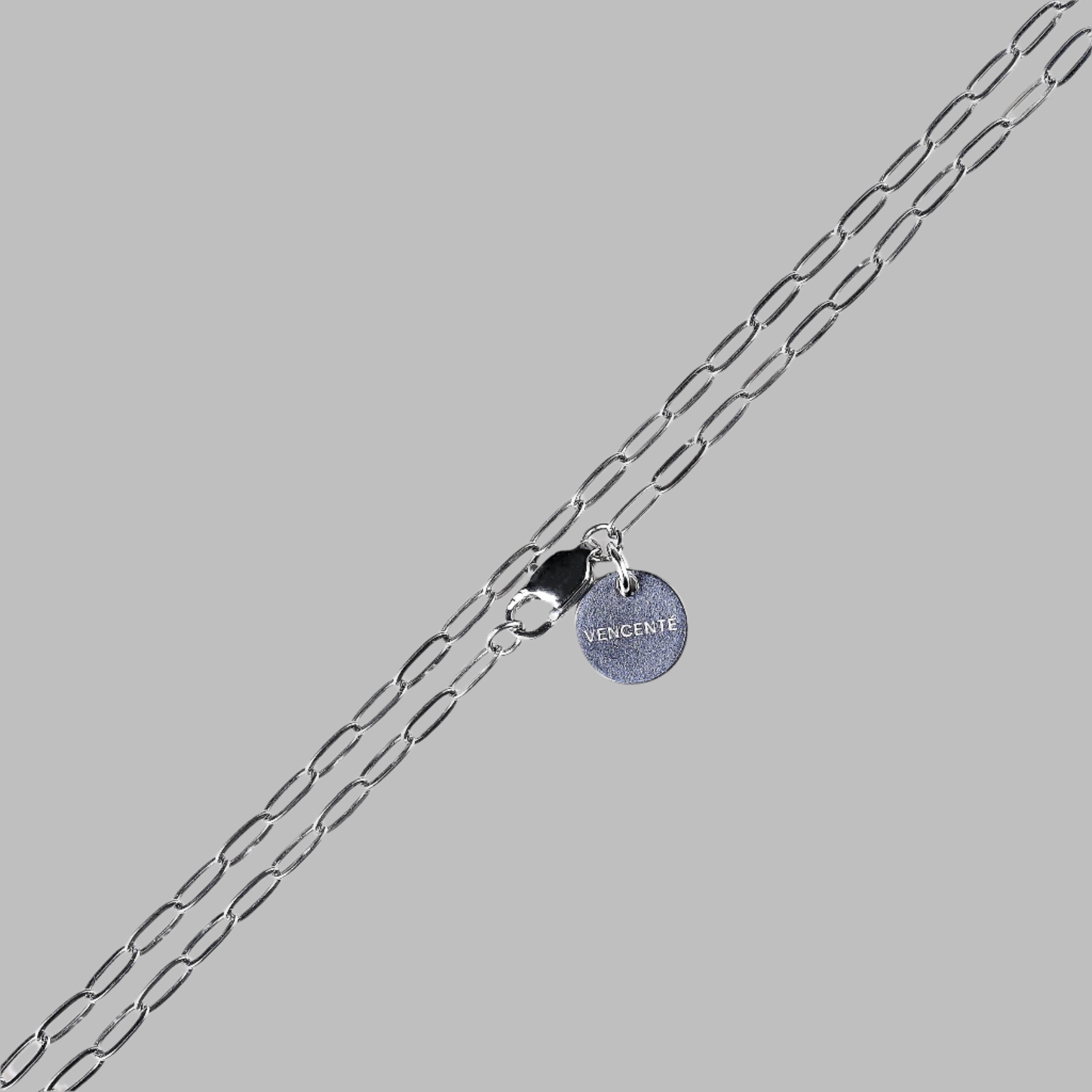 Paper Clip Chain 5MM (White Gold)