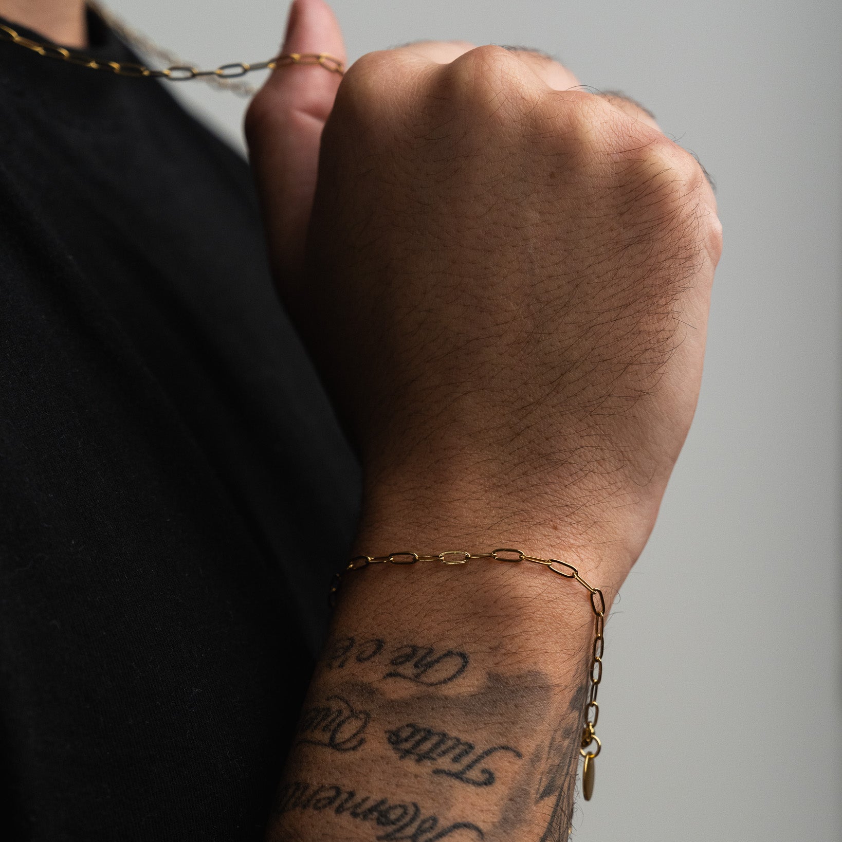 Paper Clip Bracelet 5MM (Gold)