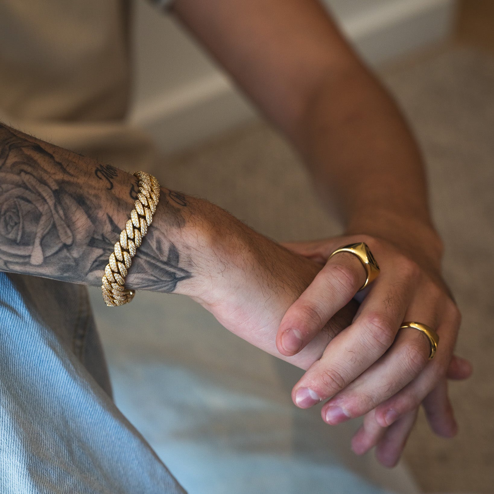 Iced Out Cuban Bracelet 10MM (Gold)