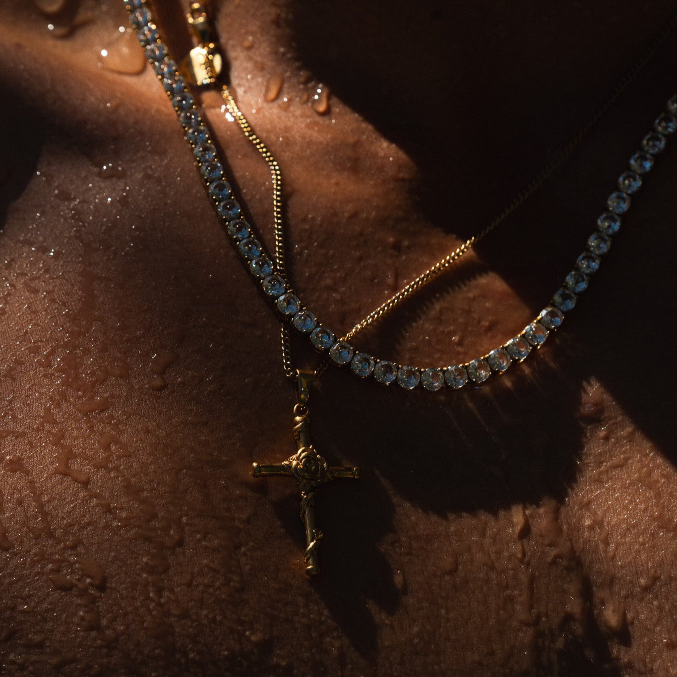 Sacred Rose Pendant (Gold)