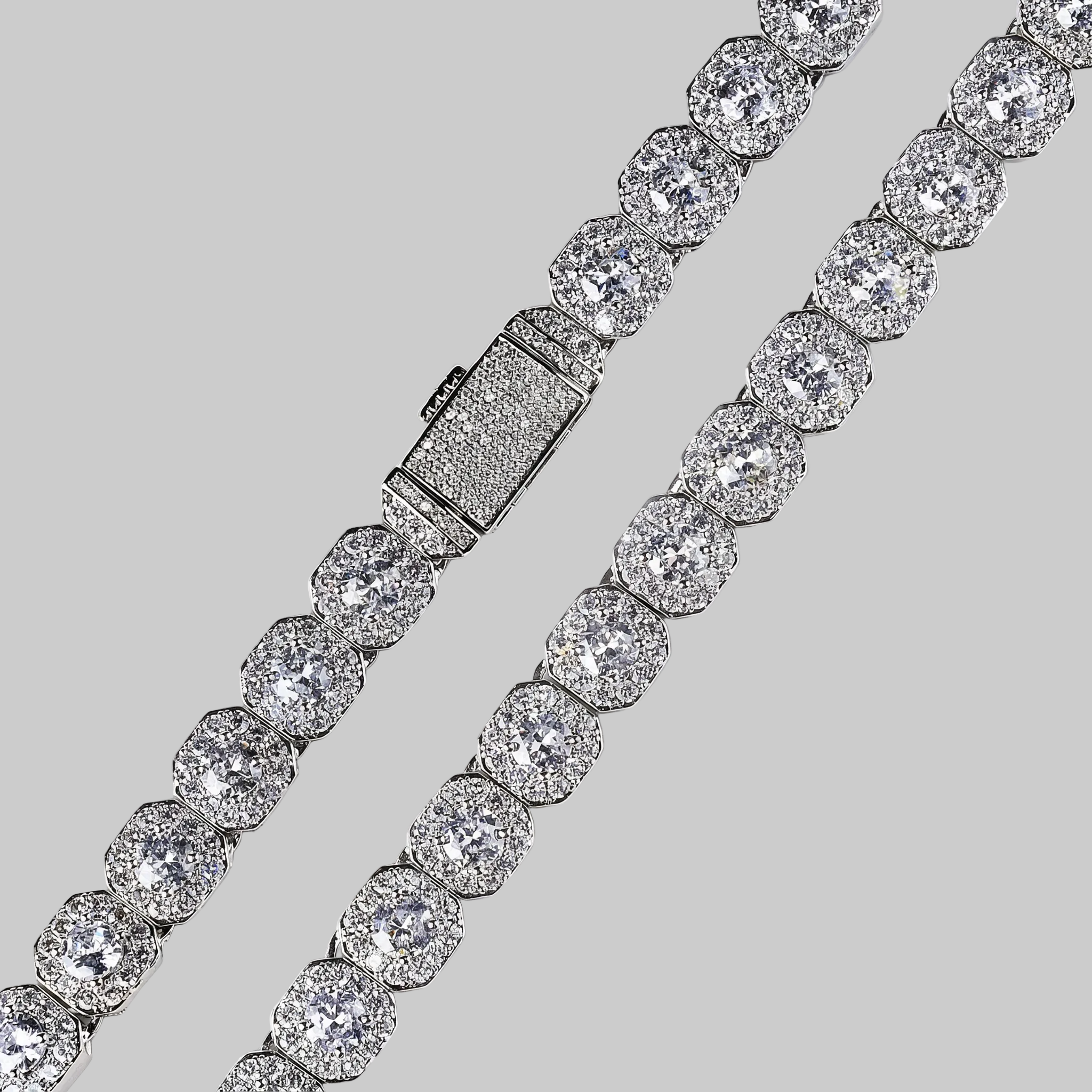 Baguette Chain 10MM (White Gold)