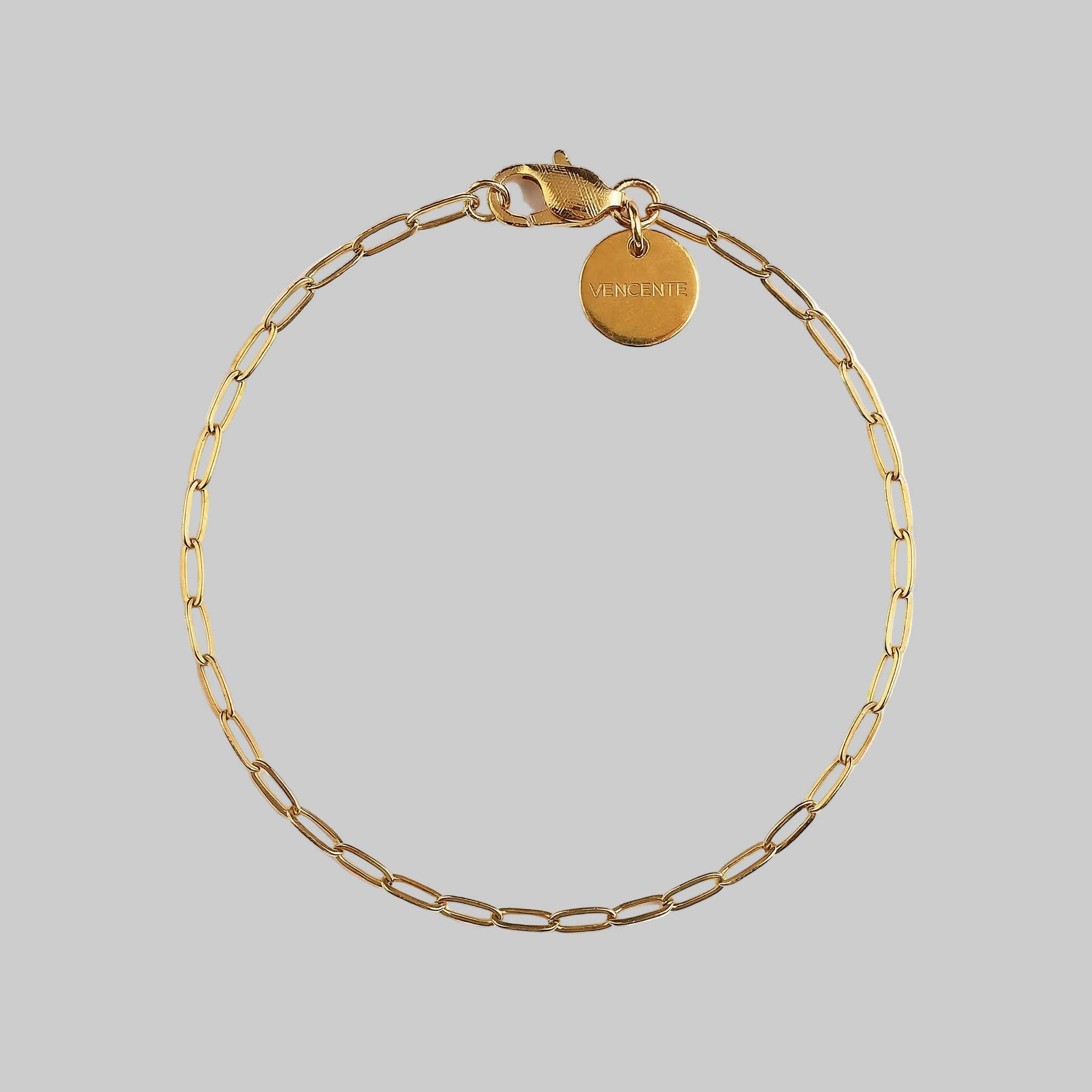 Paper Clip Bracelet 5MM (Gold)