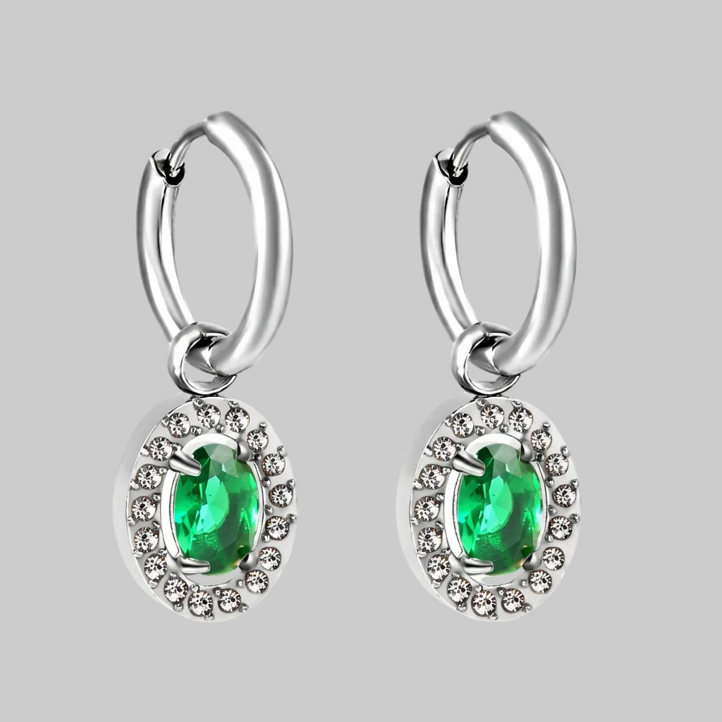 Ivana Halo Earrings (White Gold)