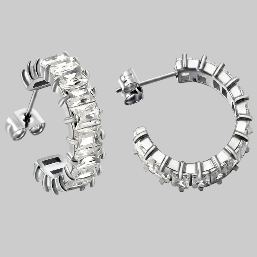Lustre Earrings (White Gold)