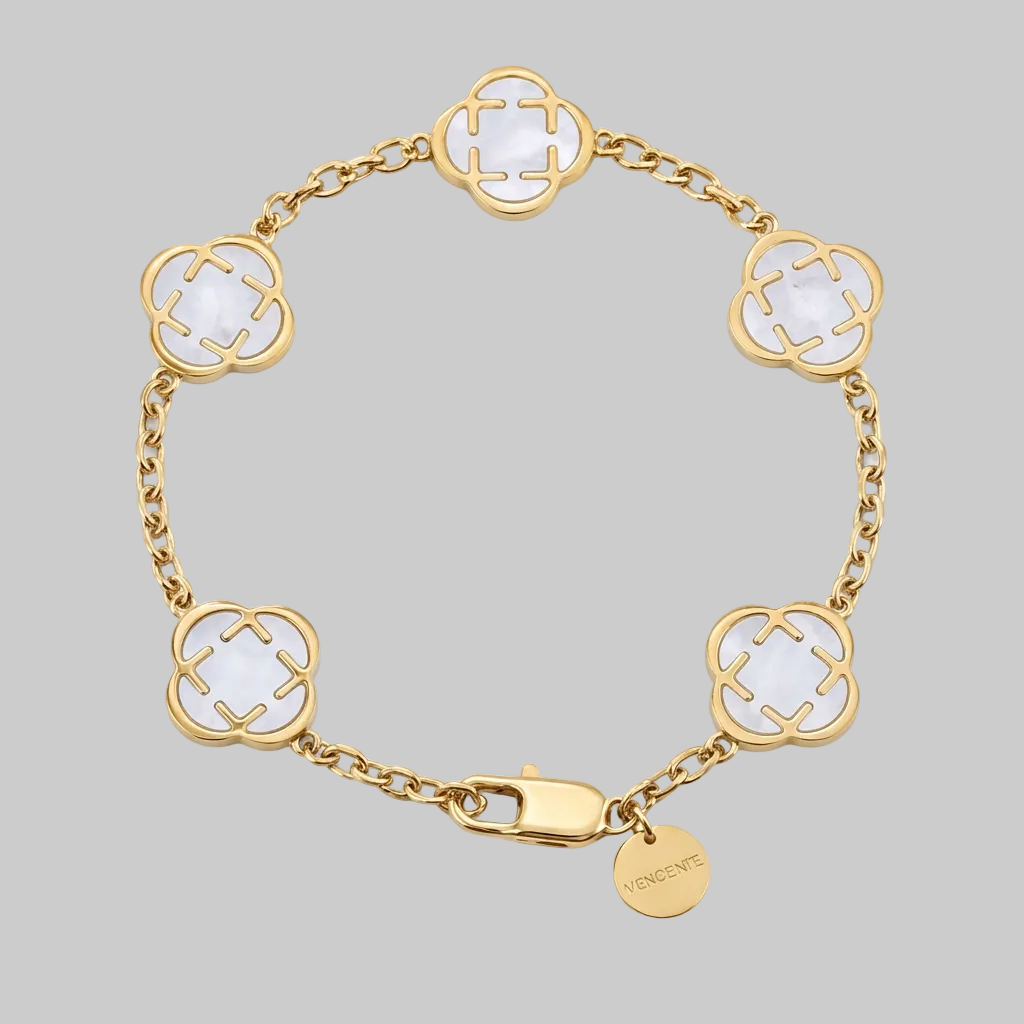 White Clover Bracelet (Gold)