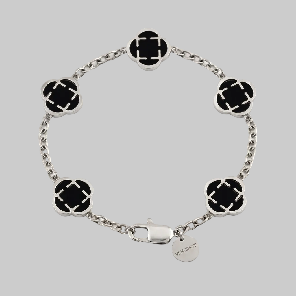 Black Clover Bracelet (White Gold)