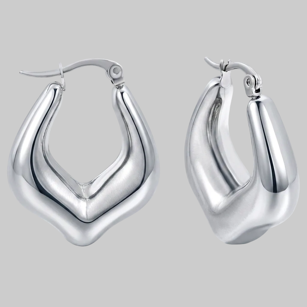 Tidal Hoops (White Gold)