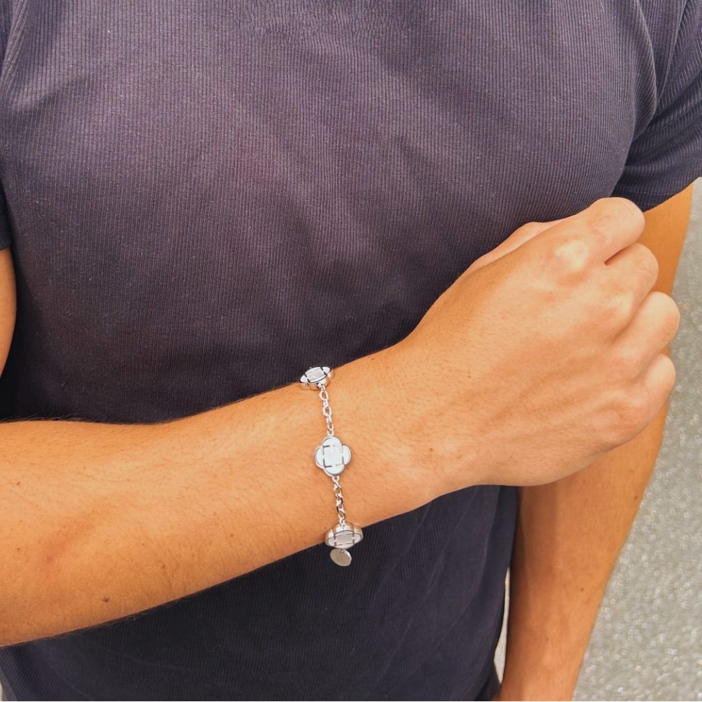 White Clover Bracelet (White Gold)