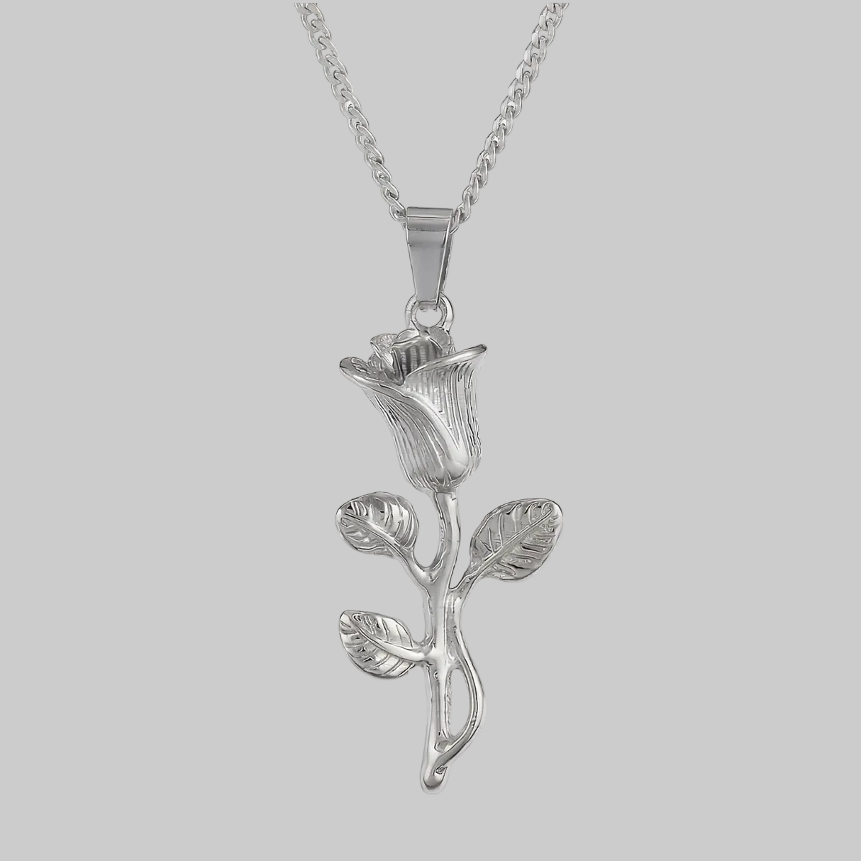 Rose Pendant (White Gold)