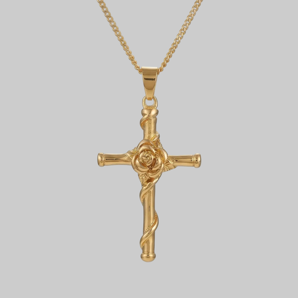 Sacred Rose Pendant (Gold)