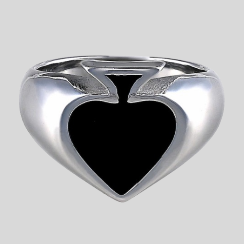 Spades Ring (White Gold)