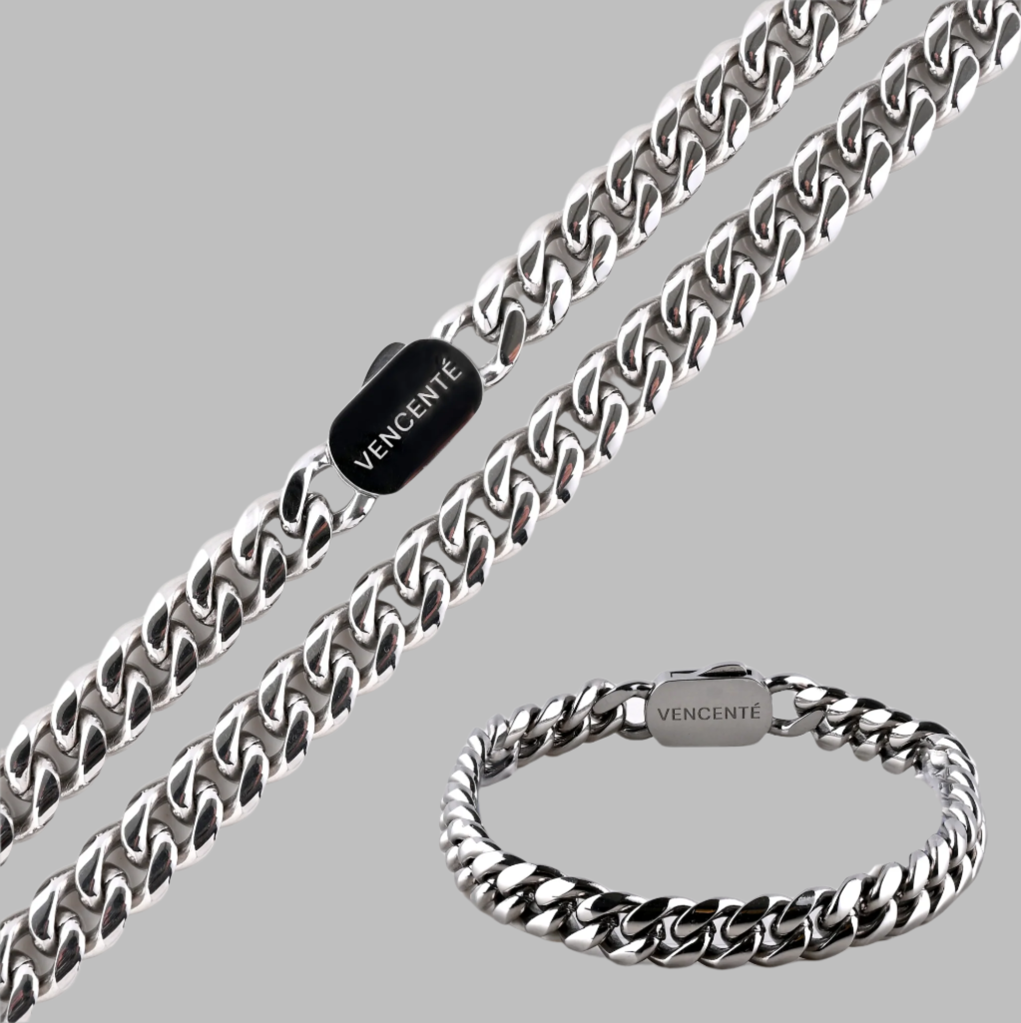 Cuban Set 8MM (White Gold)