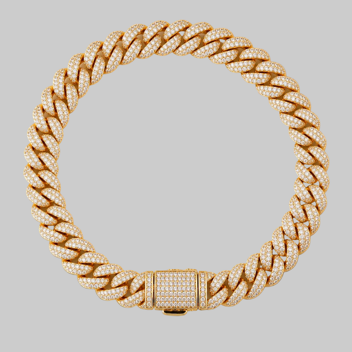 Iced Out Cuban Bracelet 10MM (Gold)