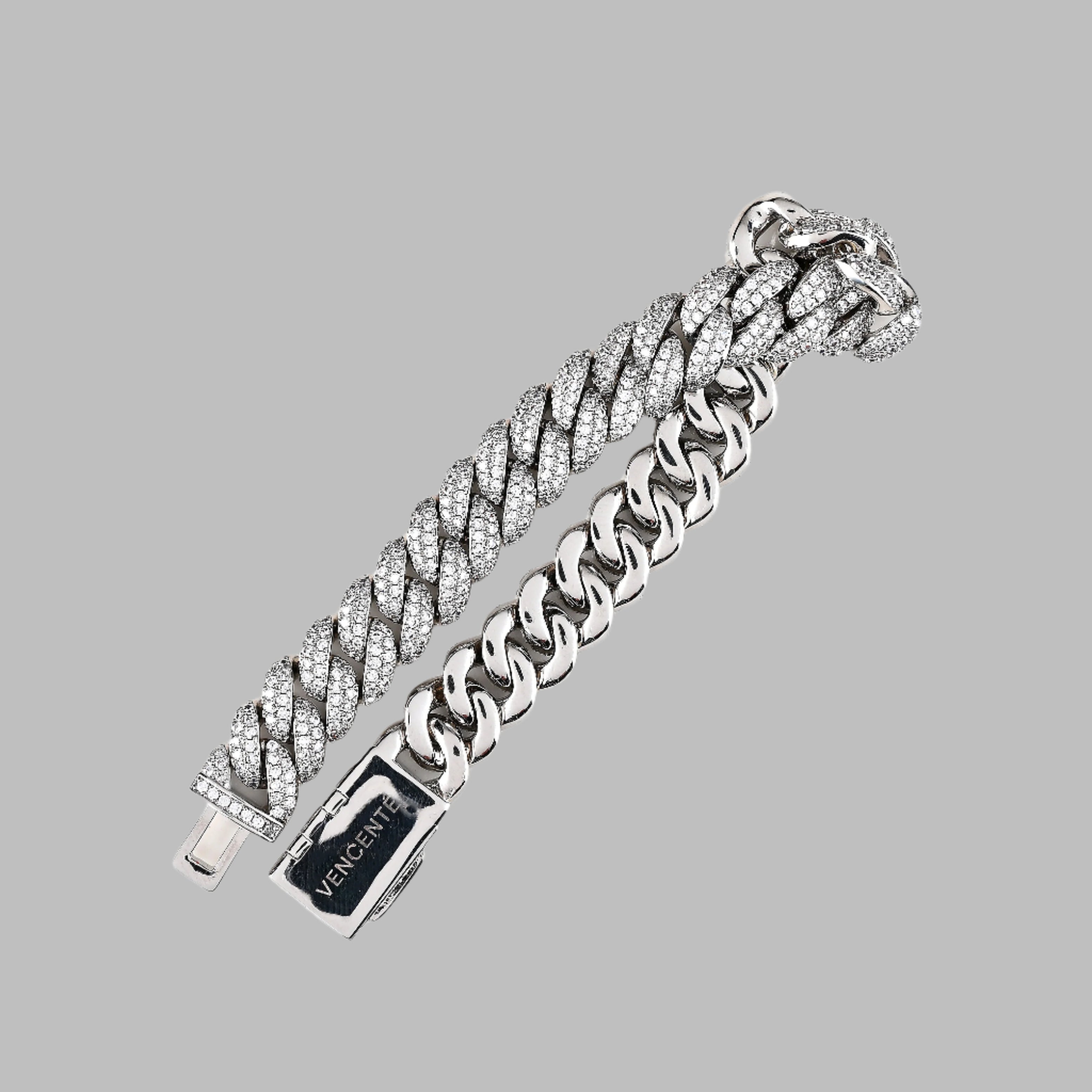 Iced Out Cuban Bracelet 10MM (White Gold)