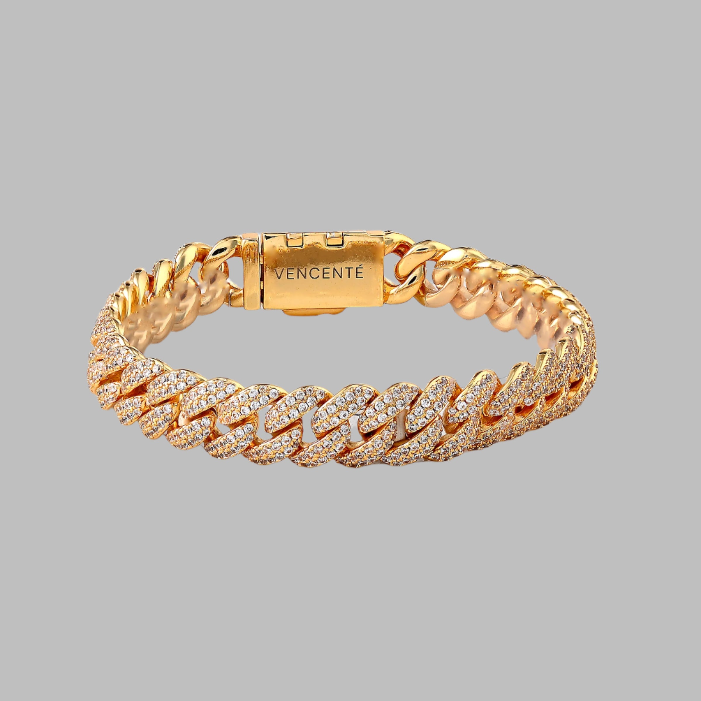 Iced Out Cuban Bracelet 10MM (Gold)