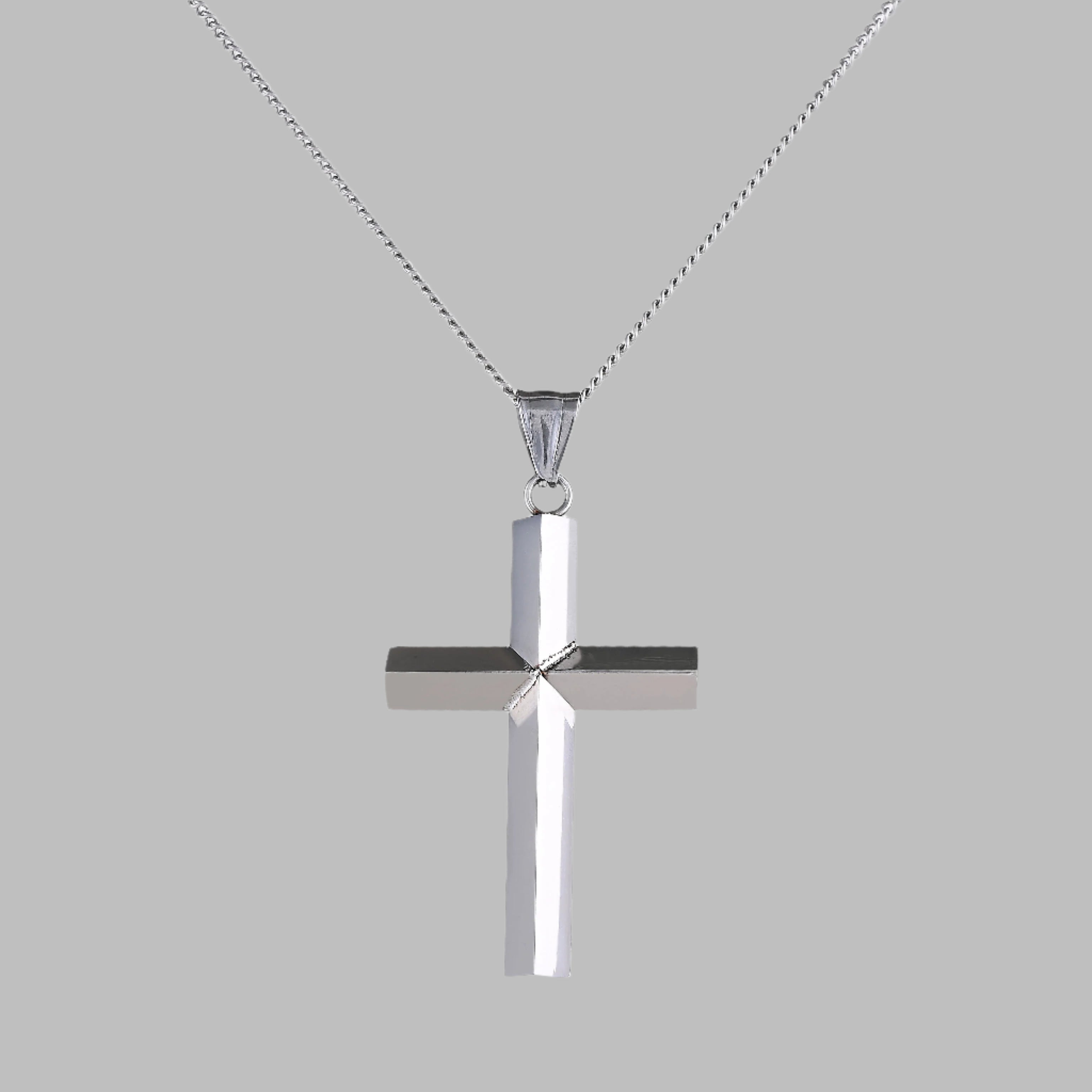 Eternal Cross Pendant (White Gold)