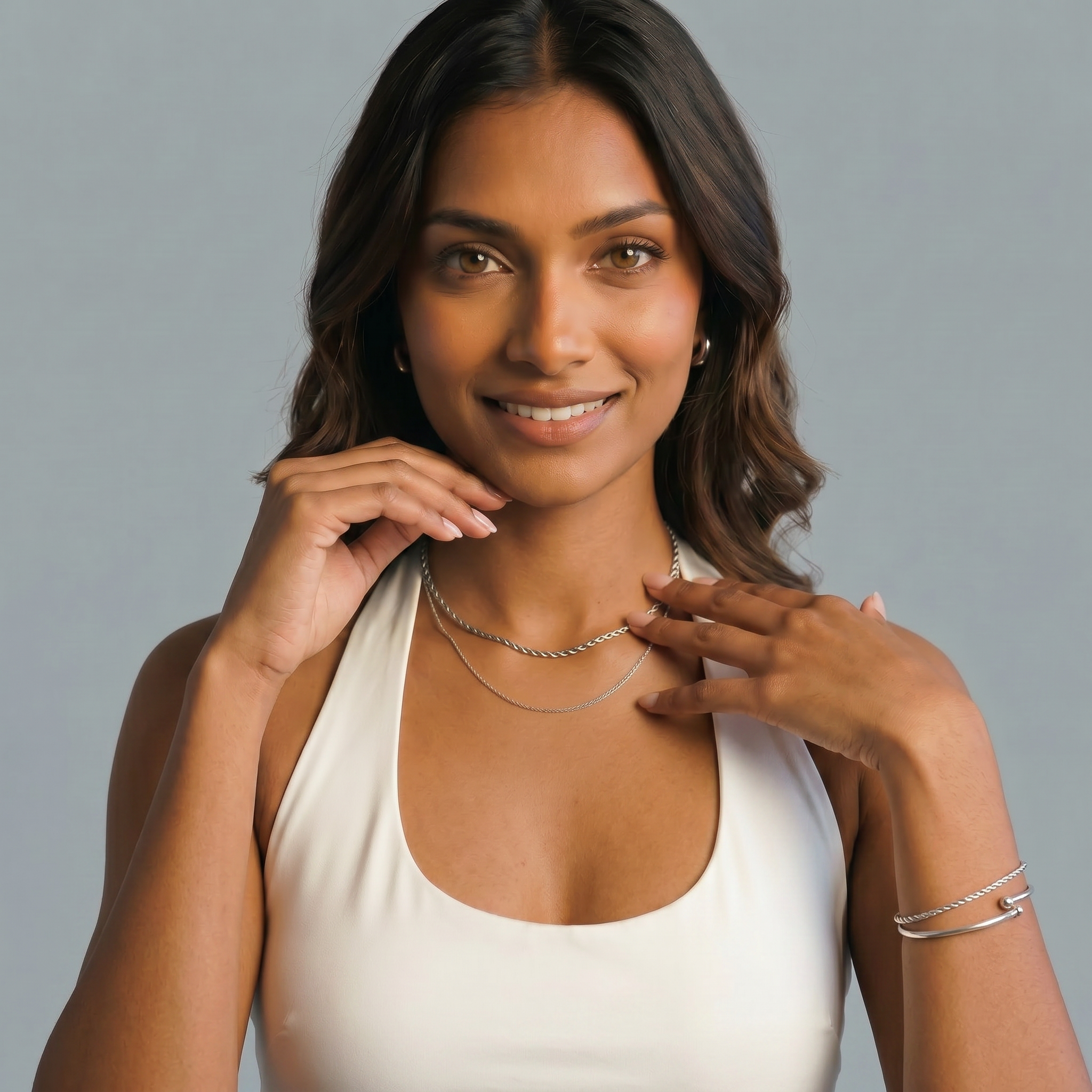 Women's Rope Chain (White Gold)