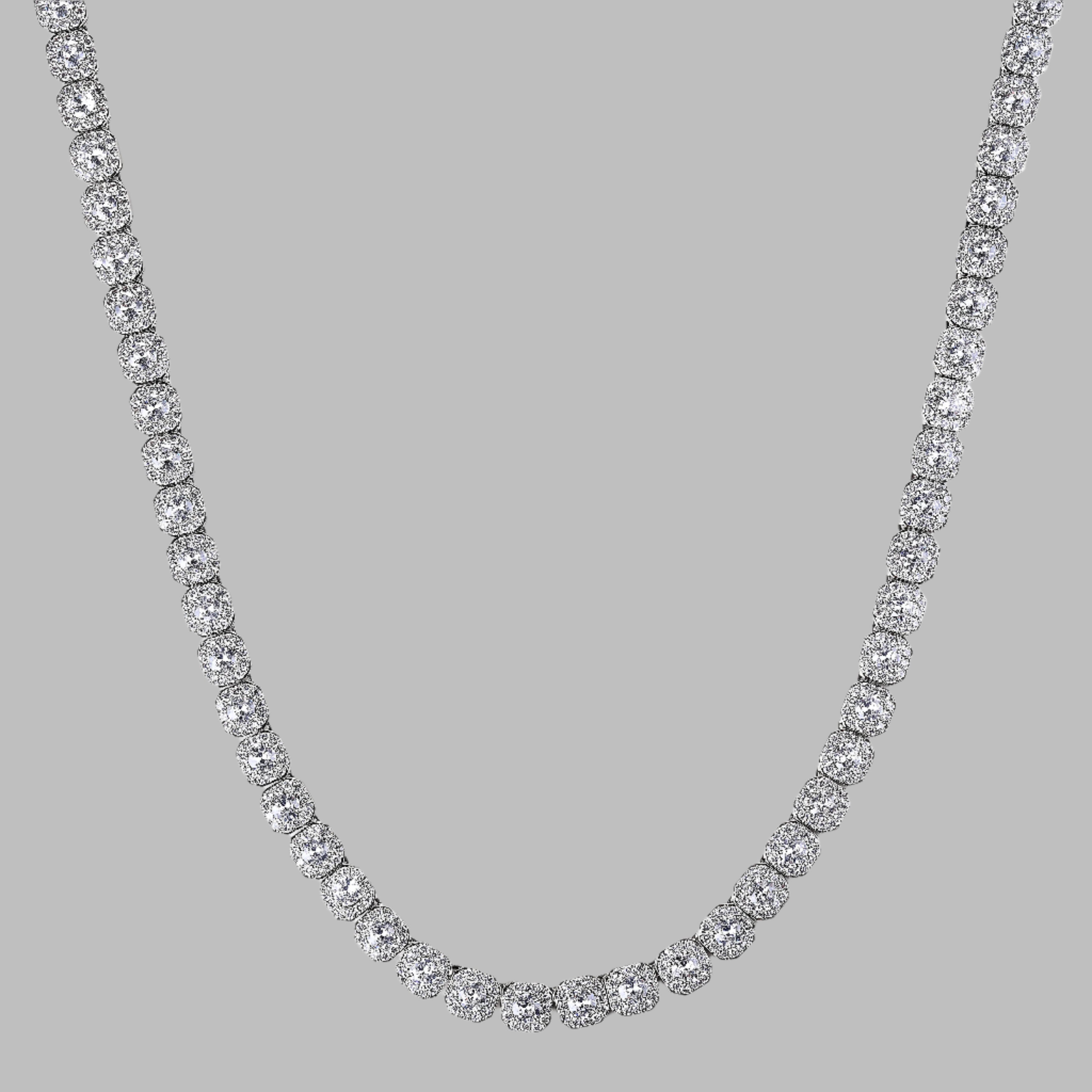 Baguette Chain 10MM (White Gold)