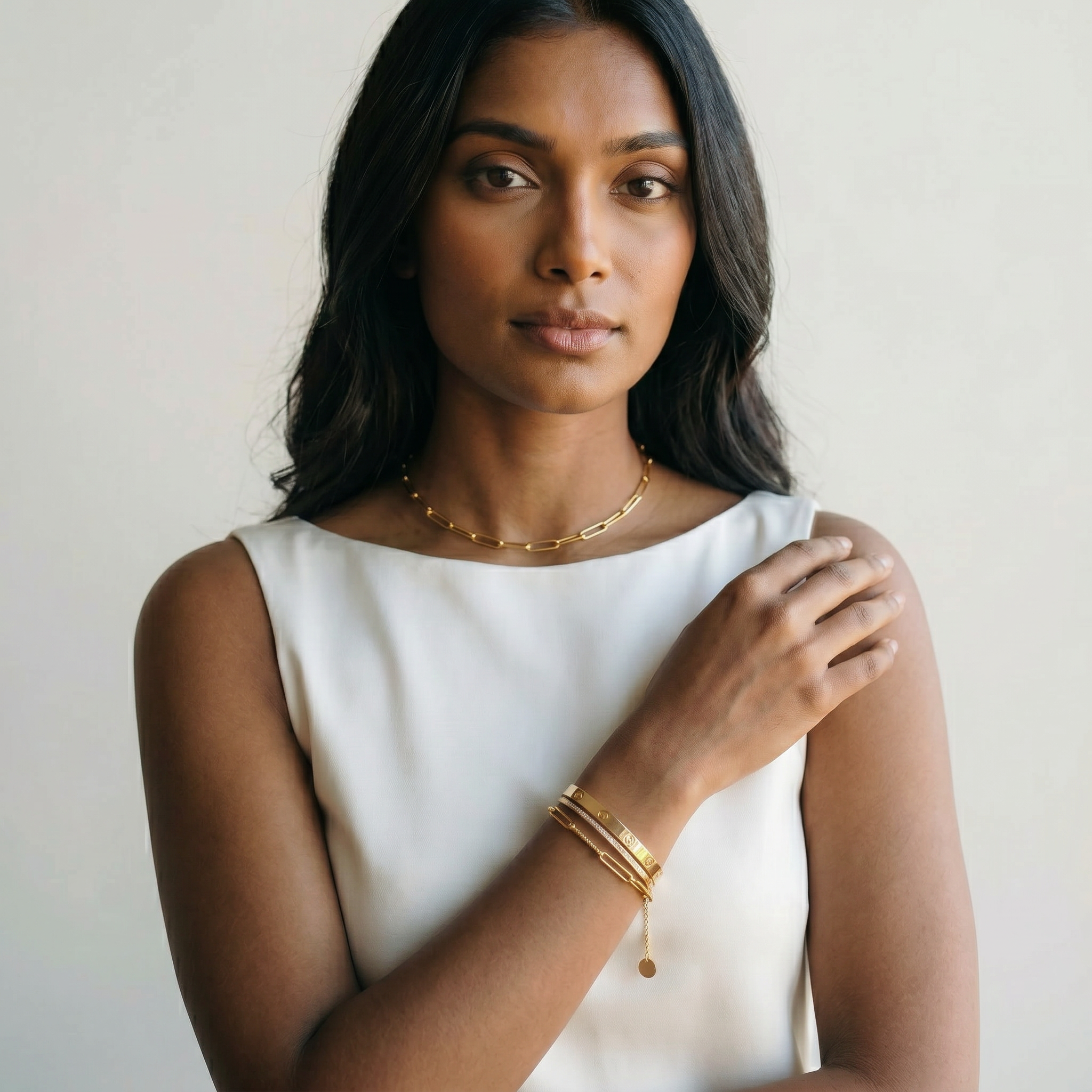 Women's Paperclip Chain (Gold)