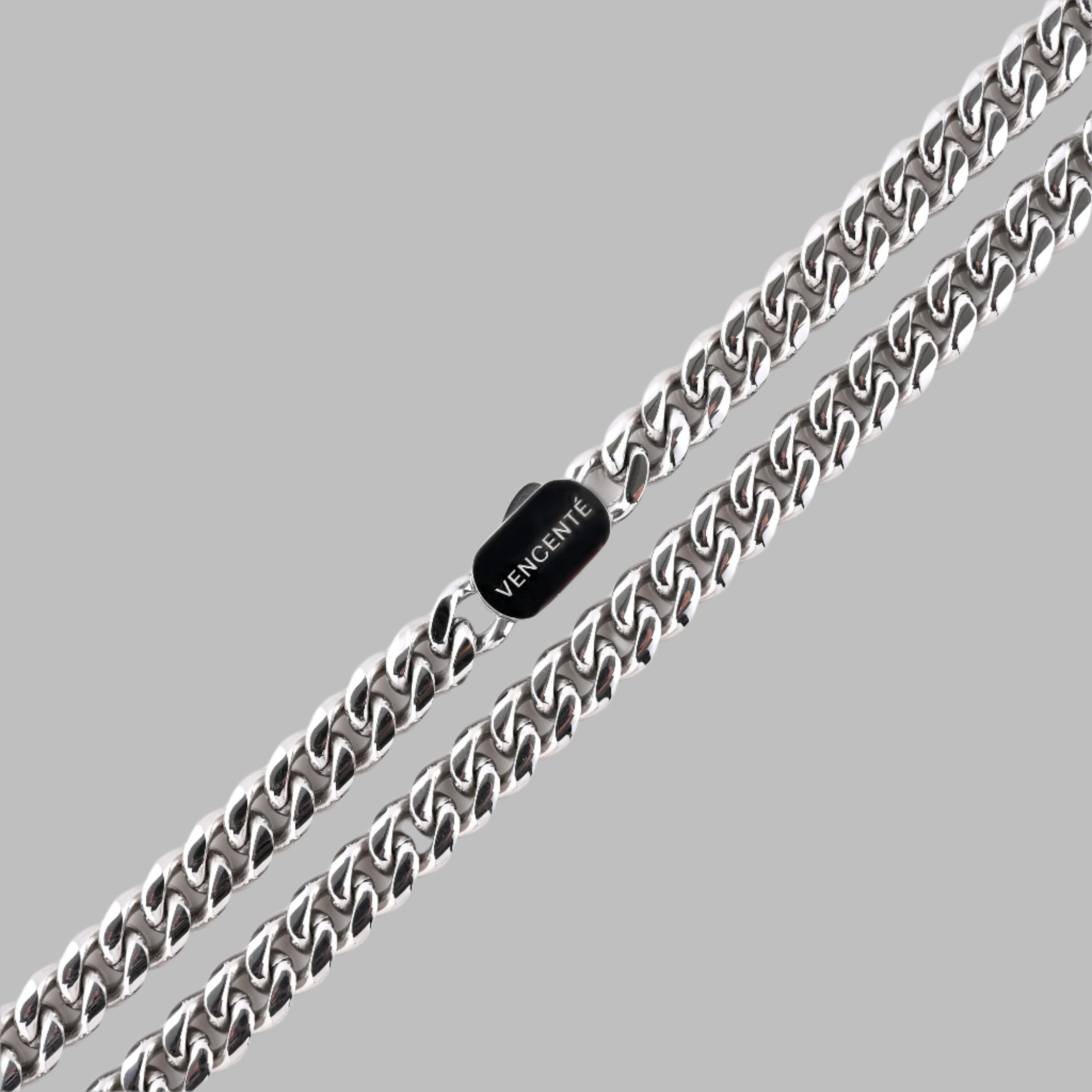 Cuban Chain 8MM (White Gold)