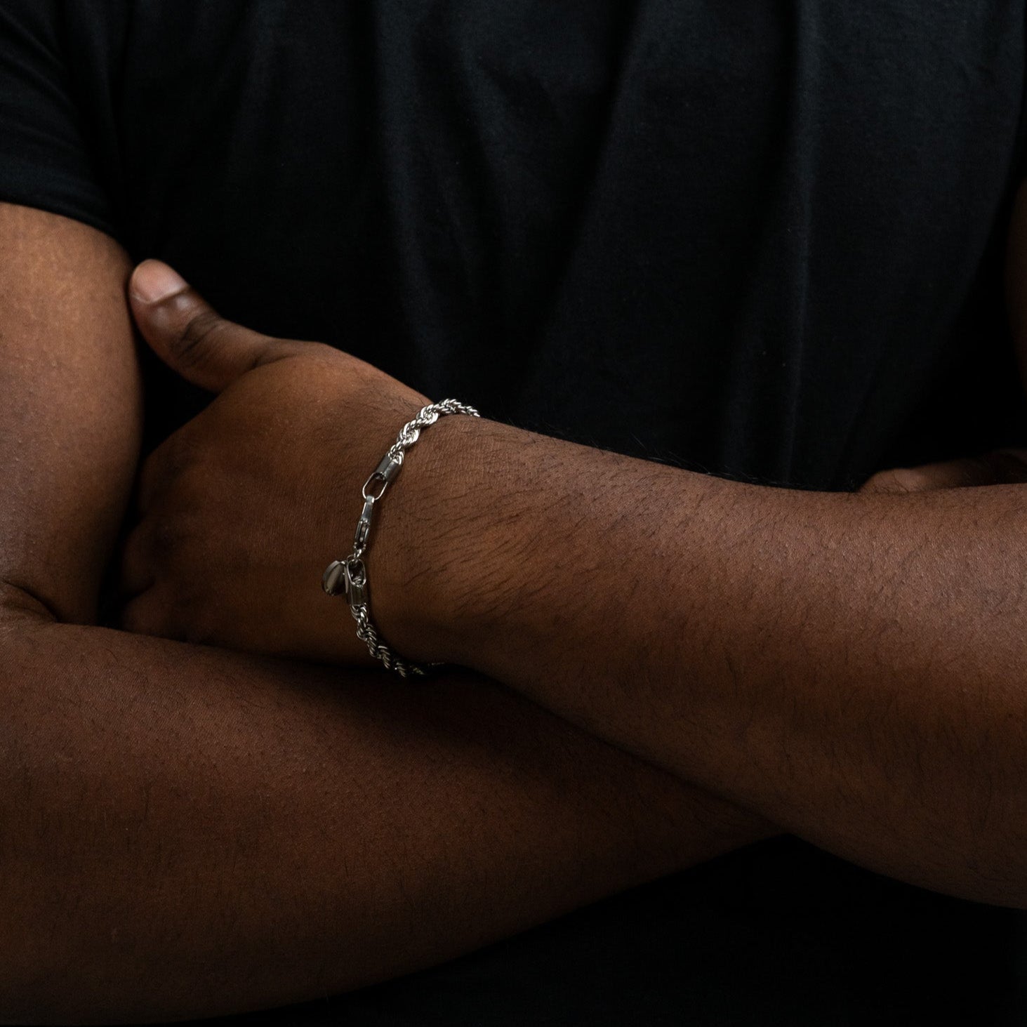 Rope Bracelet 5MM (White Gold)