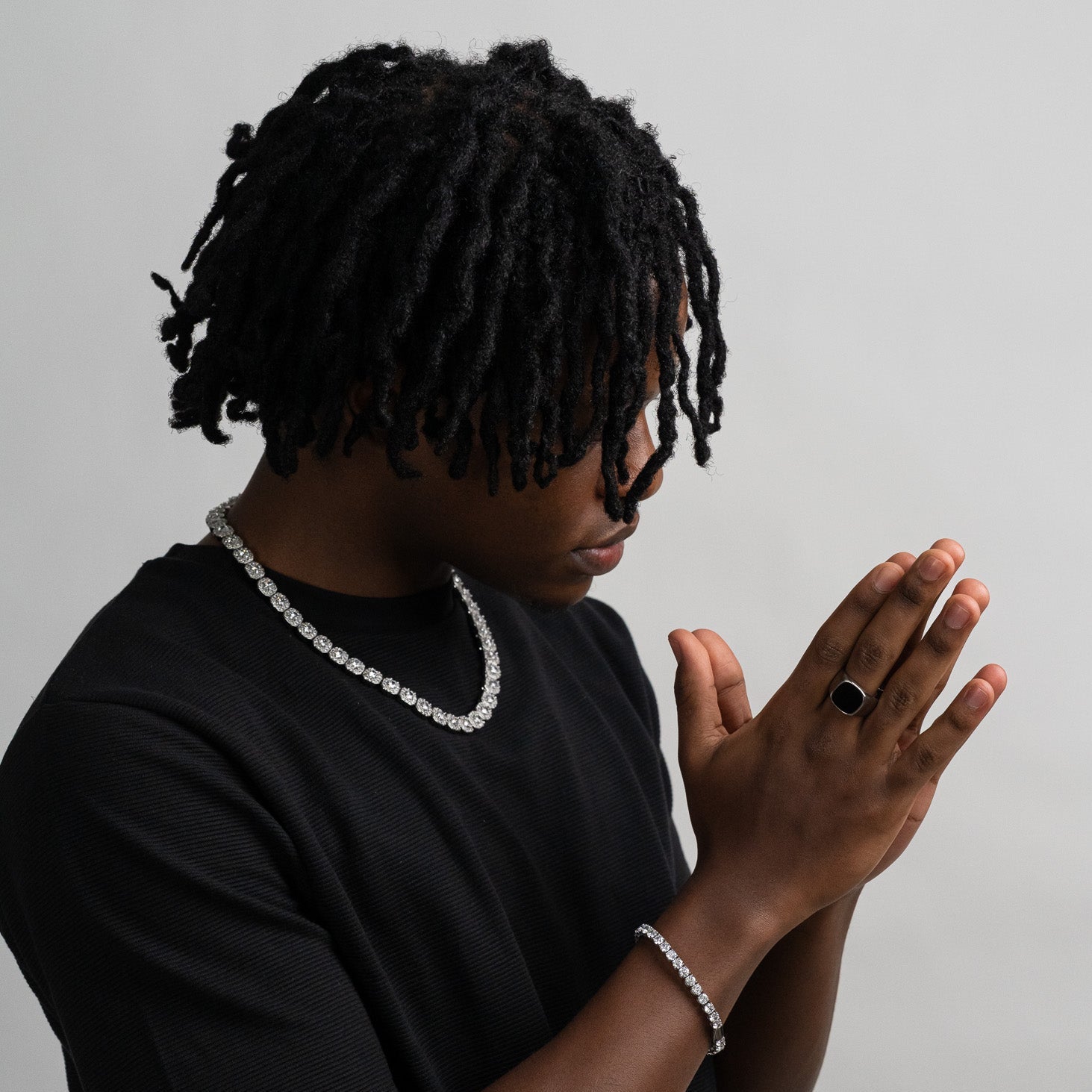 Baguette Chain 10MM (White Gold)