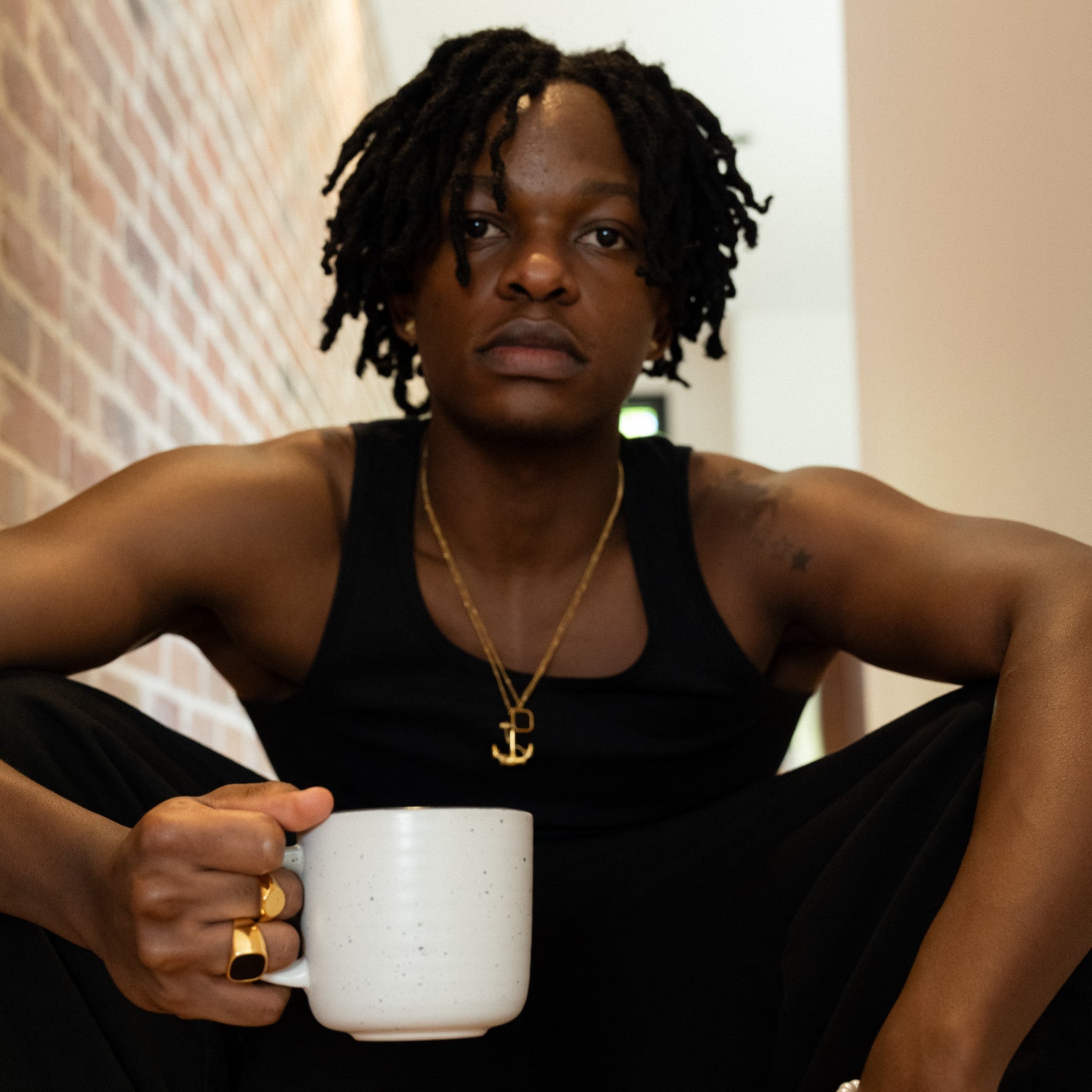 Obsidian Pendant (Gold)