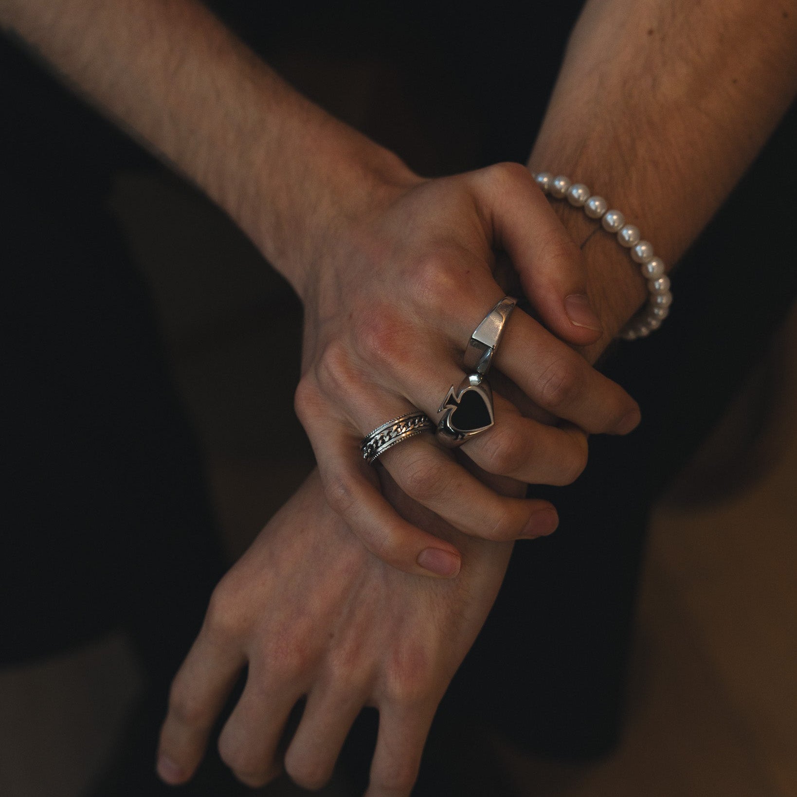 Spades Ring (White Gold)