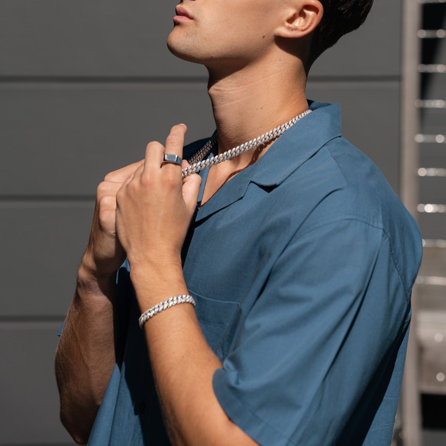 Iced Out Cuban Bracelet 10MM (White Gold)