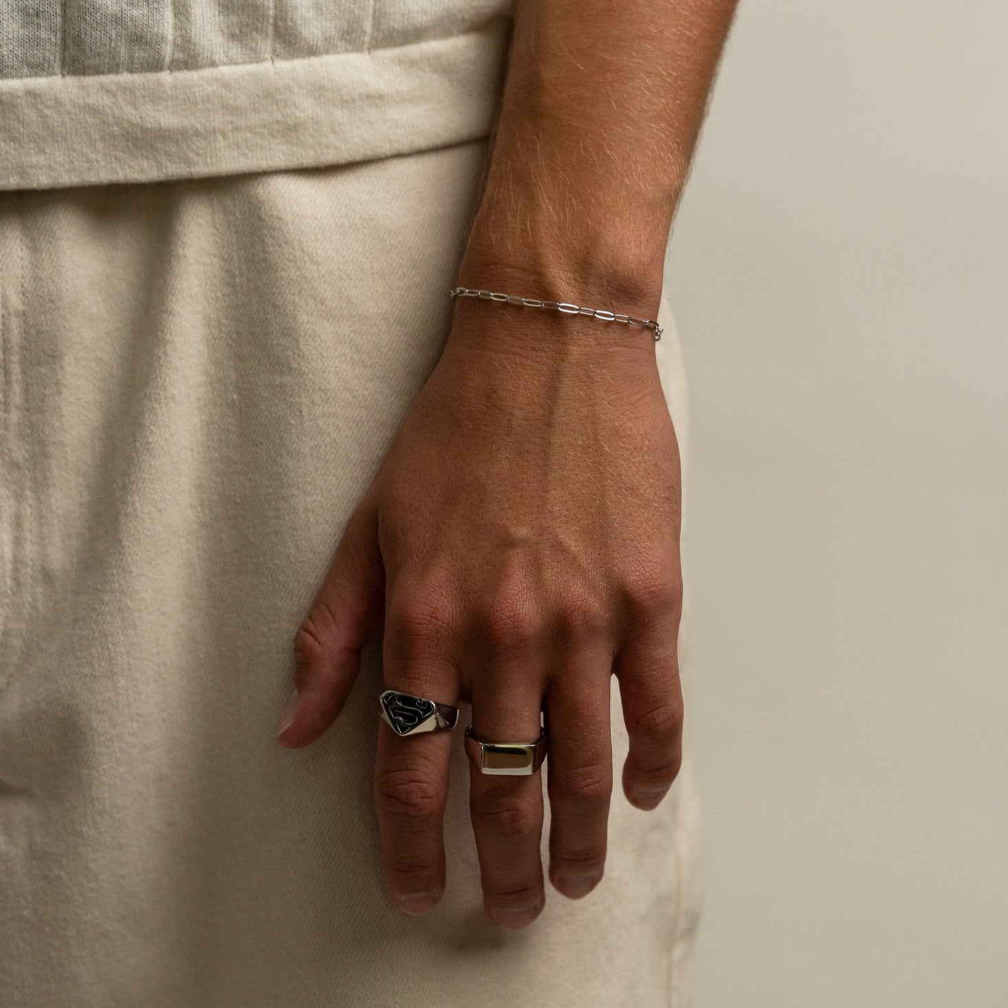 SuperMan Ring (White Gold)