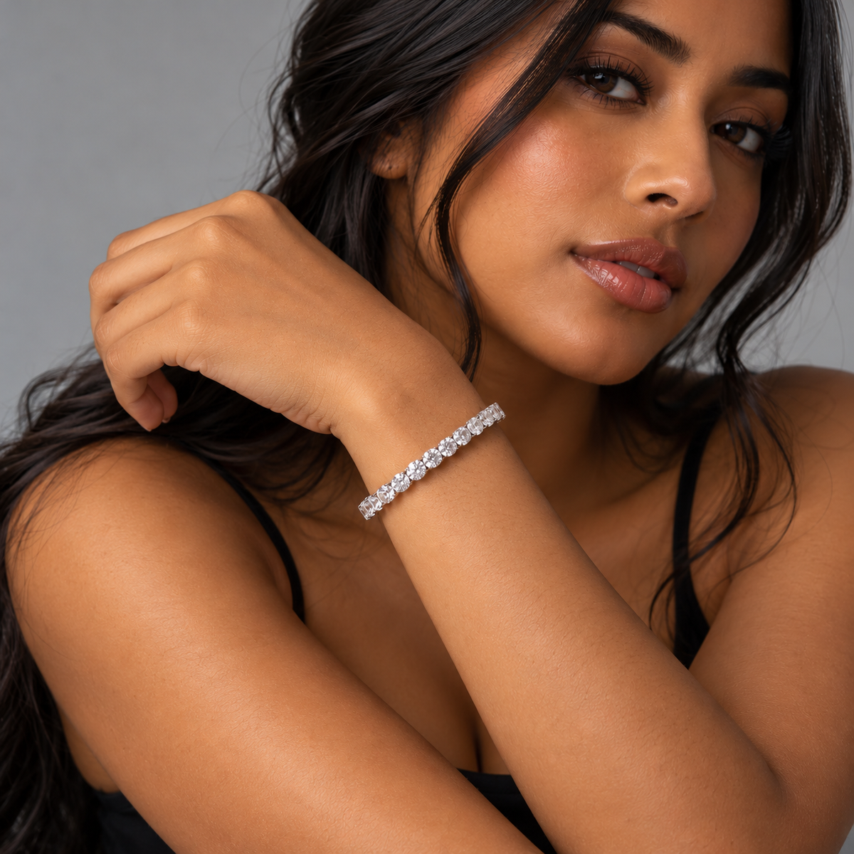 Women's Tennis Bracelet 5MM (White Gold)