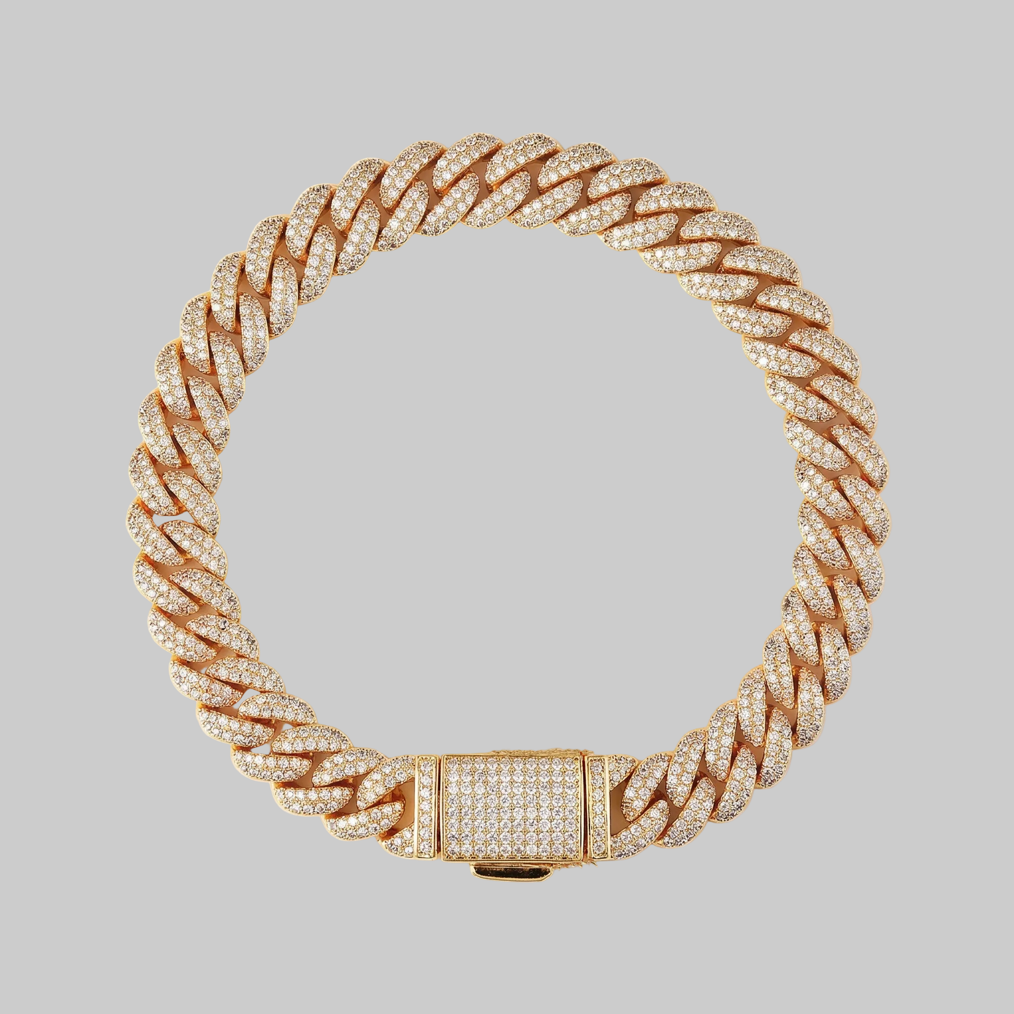 Iced Out Cuban Bracelet 10MM (Gold)