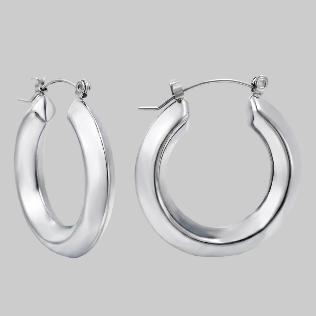 Selene Hoops (White Gold)