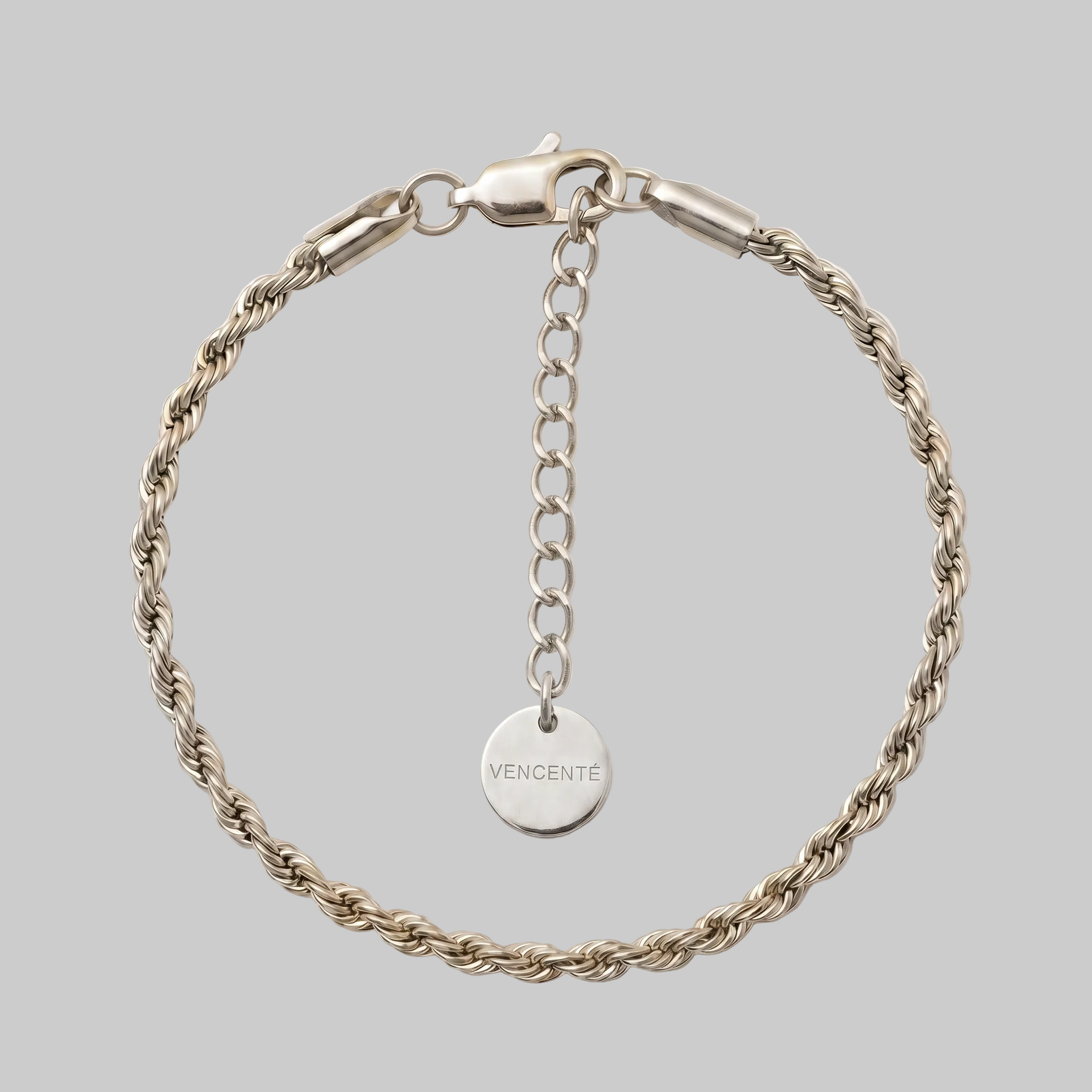 Women's Rope Bracelet 3MM (White Gold)