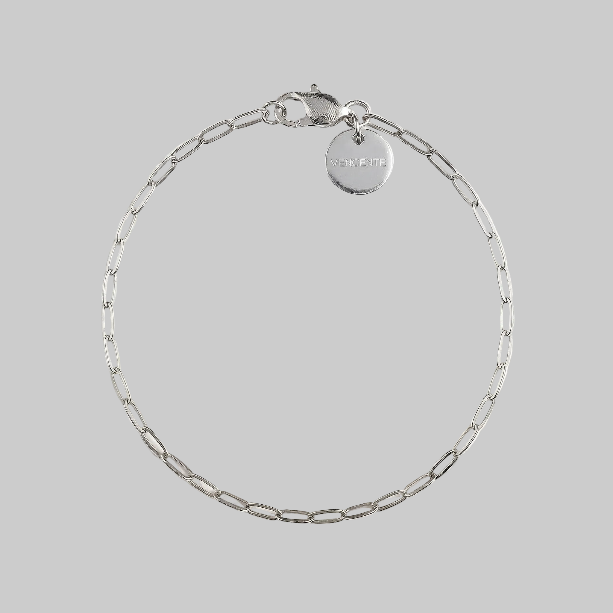 Paper Clip Bracelet 5MM (White Gold)