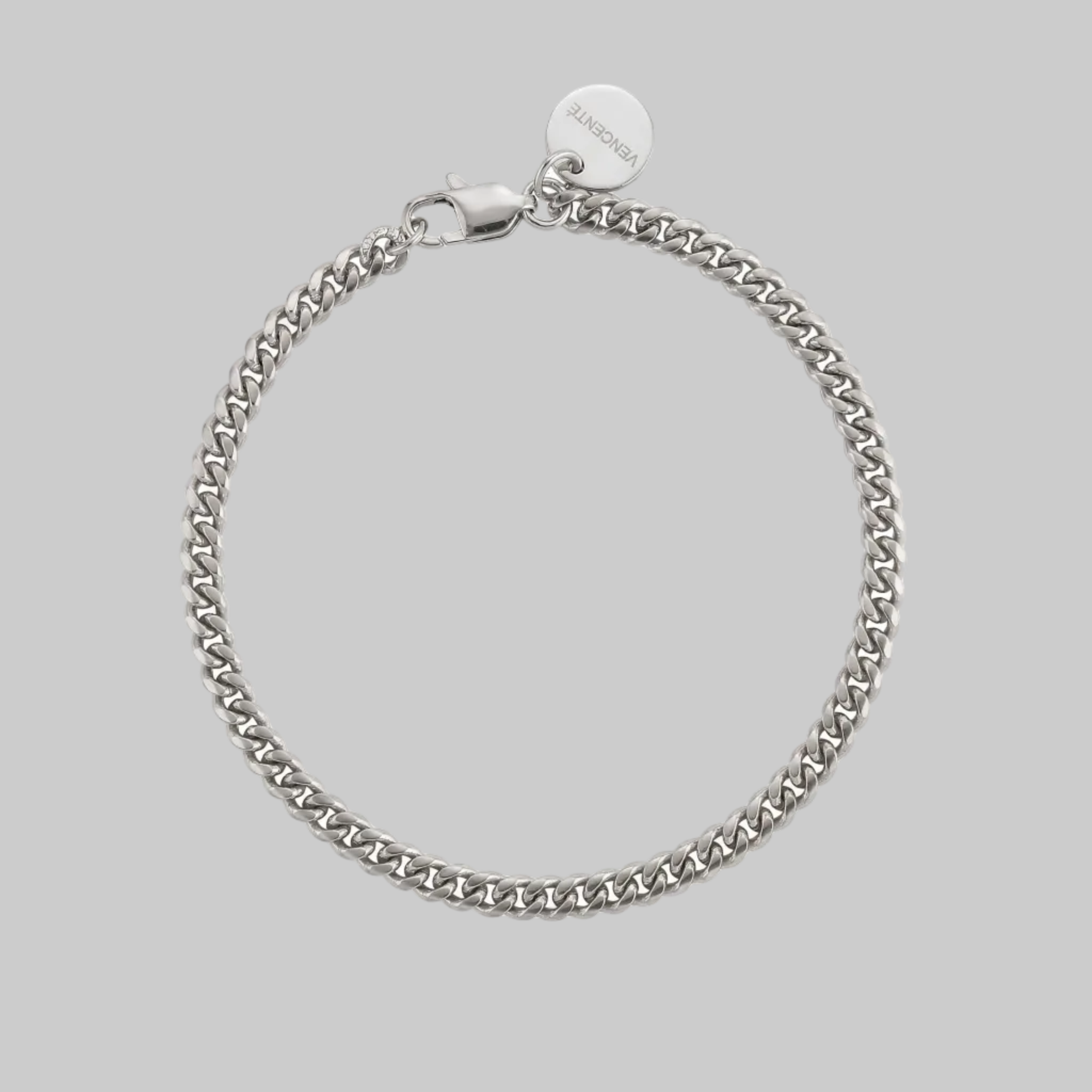 Cuban Bracelet 4MM (White Gold)