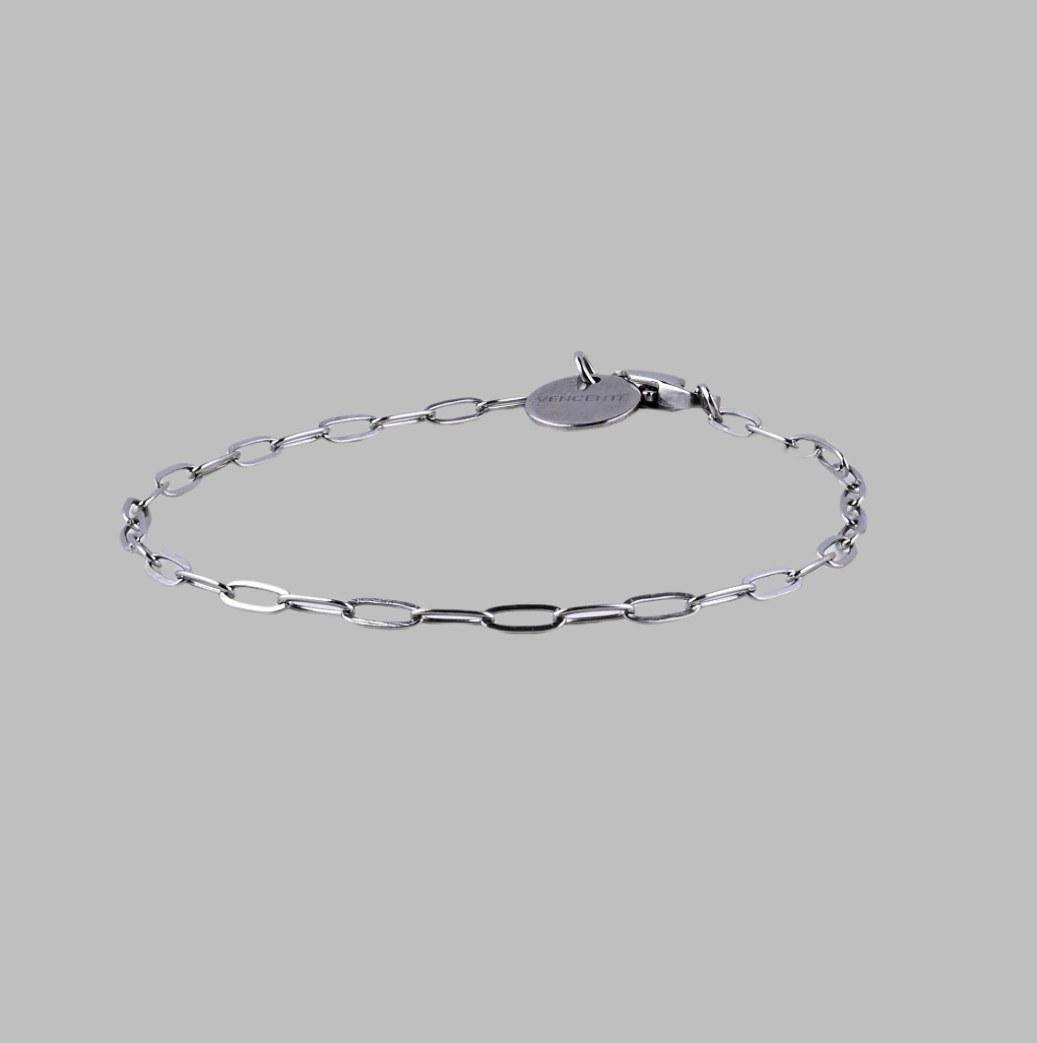 Paper Clip Bracelet 5MM (White Gold)