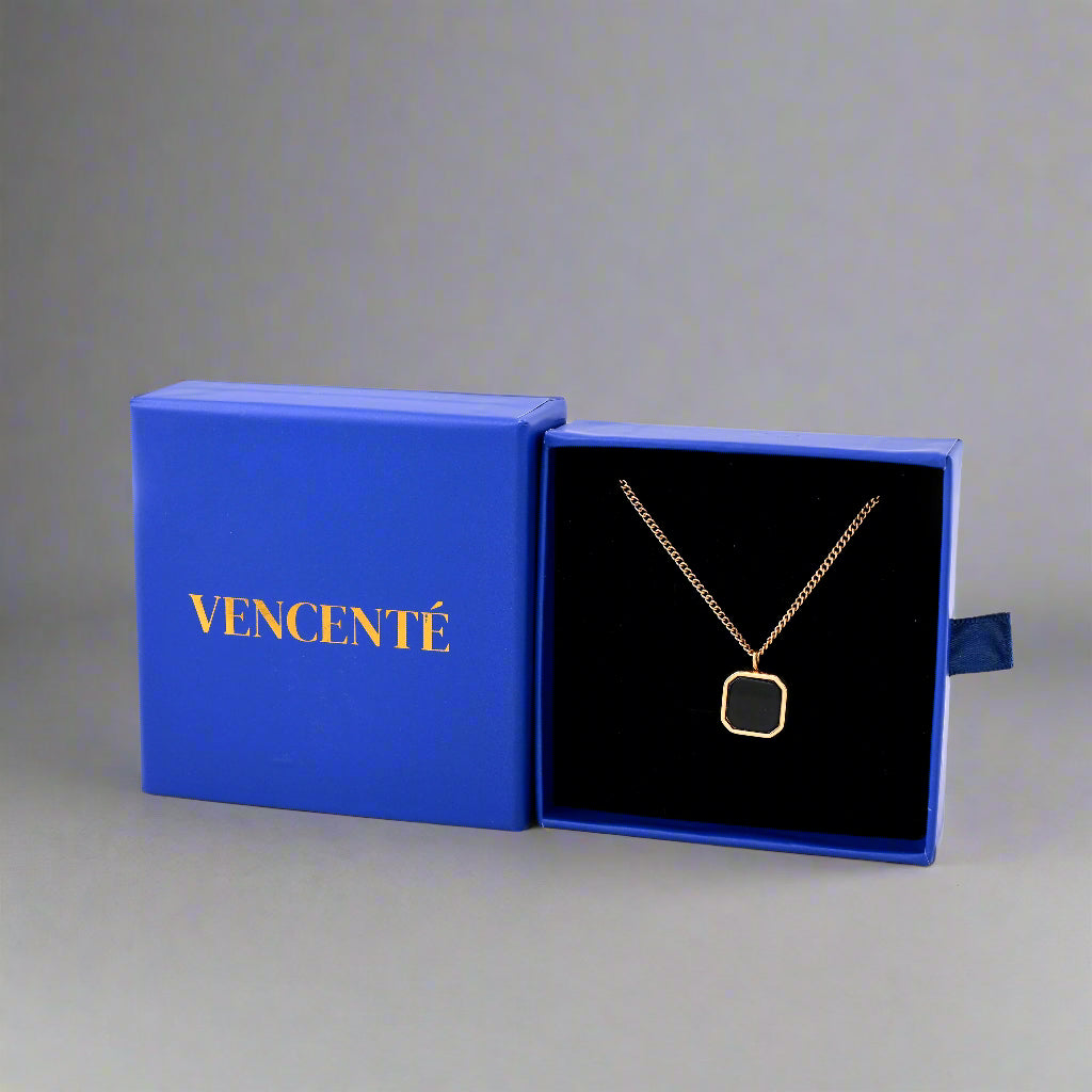 Obsidian Pendant (Gold)