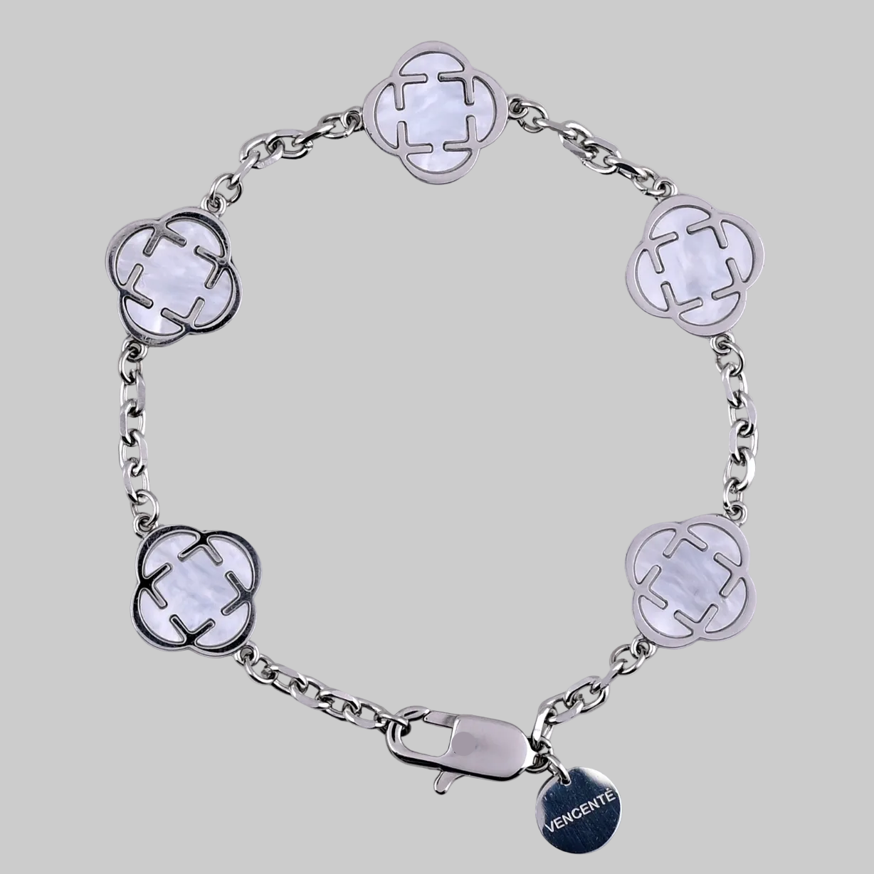 White Clover Bracelet (White Gold)