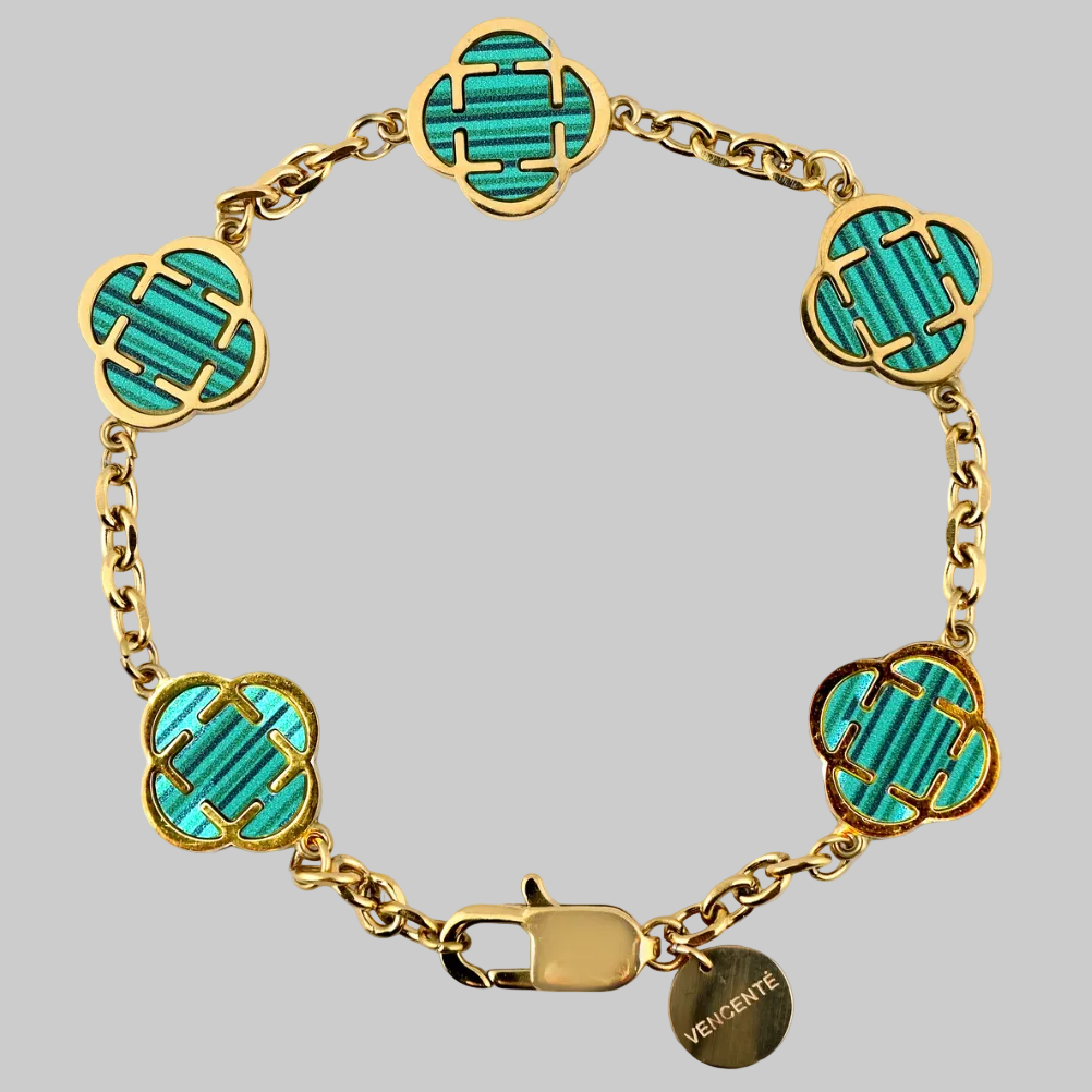 Green Clover Bracelet (Gold)
