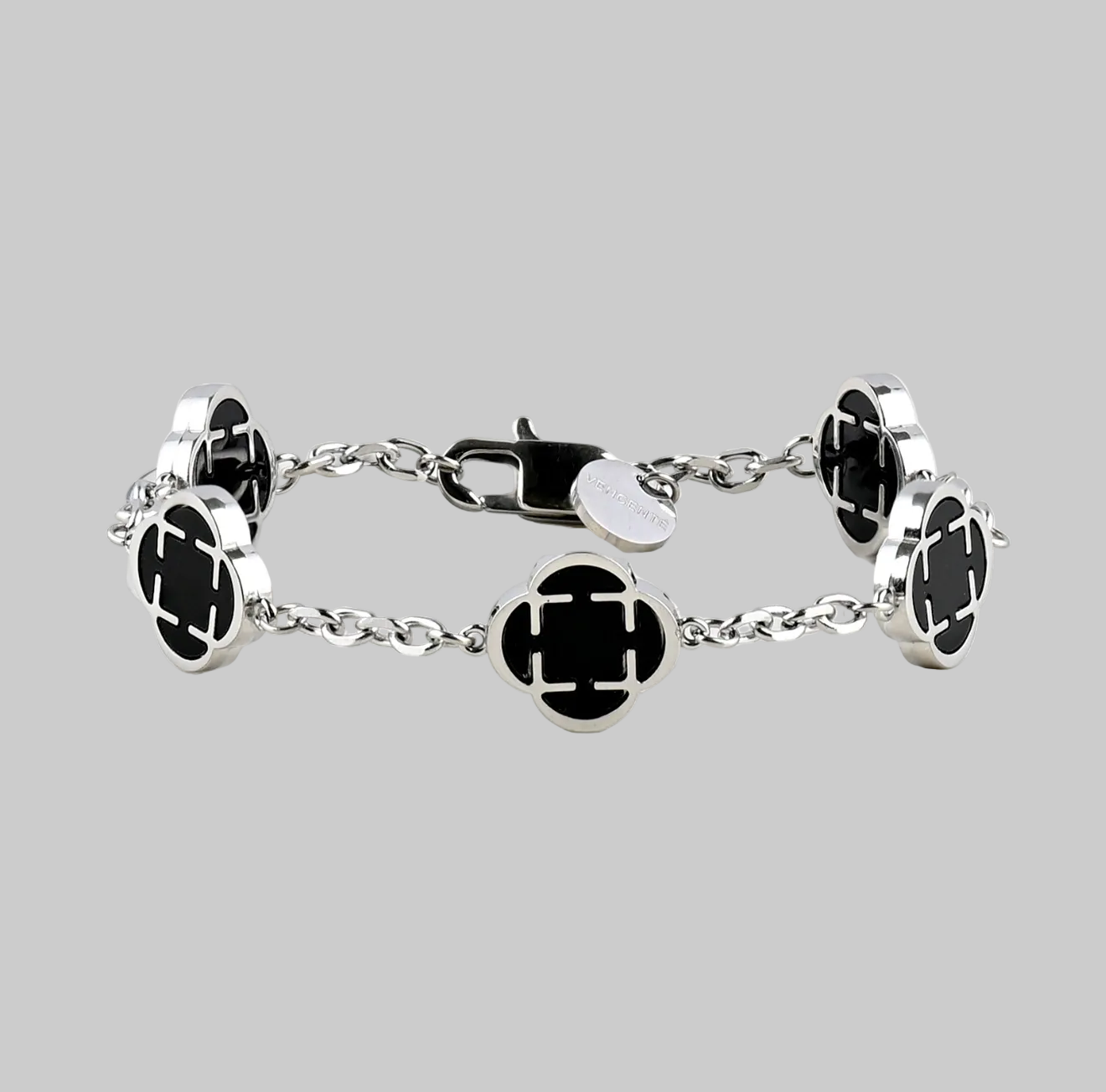 Black Clover Bracelet (White Gold)