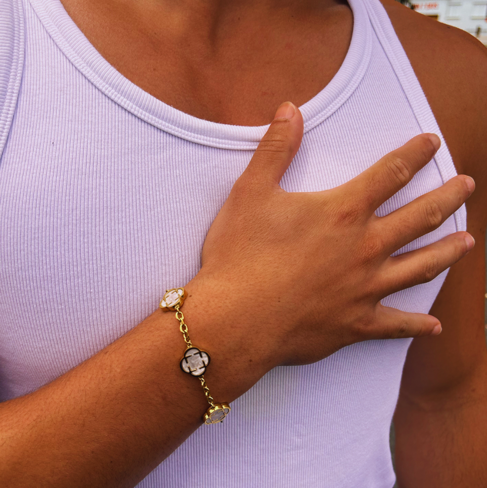 White Clover Bracelet (Gold)