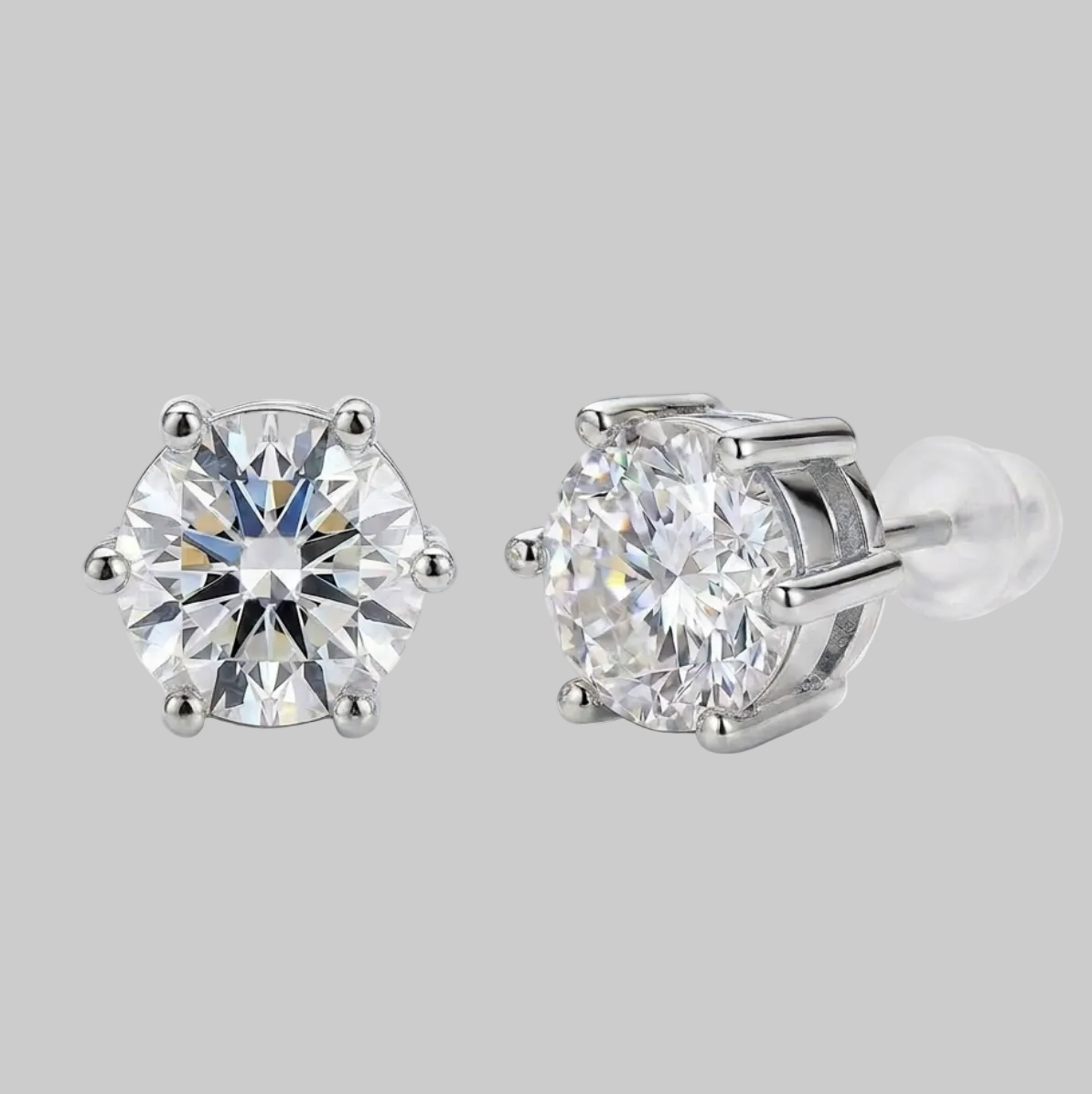 Aster Studs (White Gold)