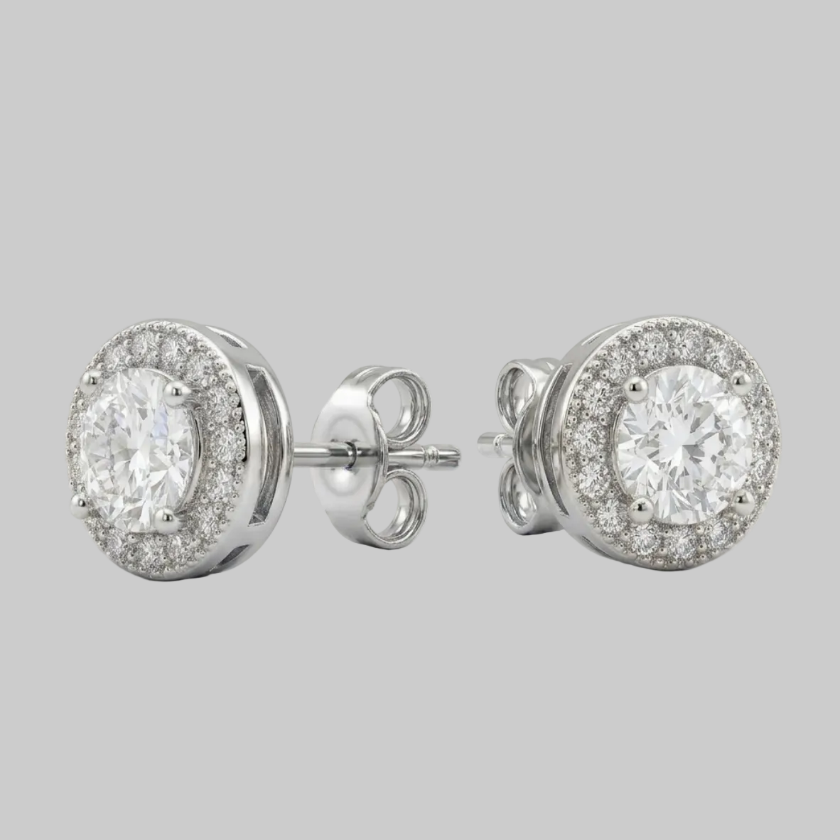 Zephir Studs (White Gold)